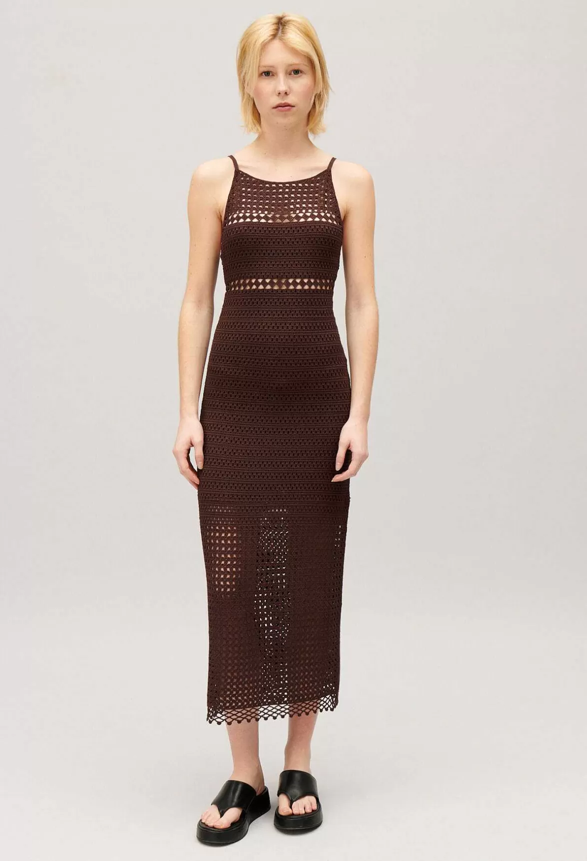 Claudie Pierlot Brown Crochet Maxi Dress*Women Dresses