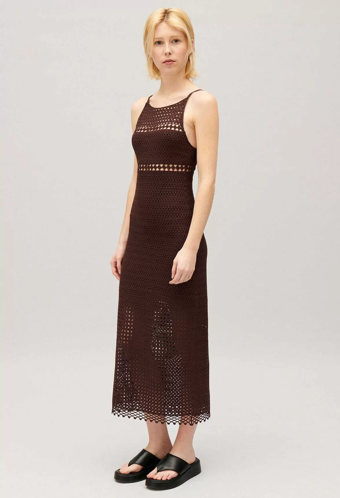 Claudie Pierlot Brown Crochet Maxi Dress*Women Dresses