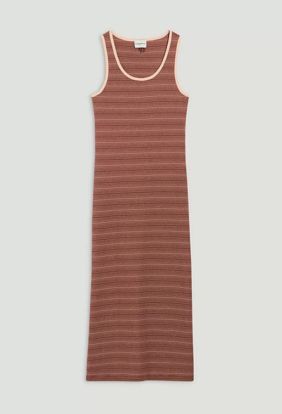 Claudie Pierlot Brown Stripy Knit Maxi Dress*Women Dresses