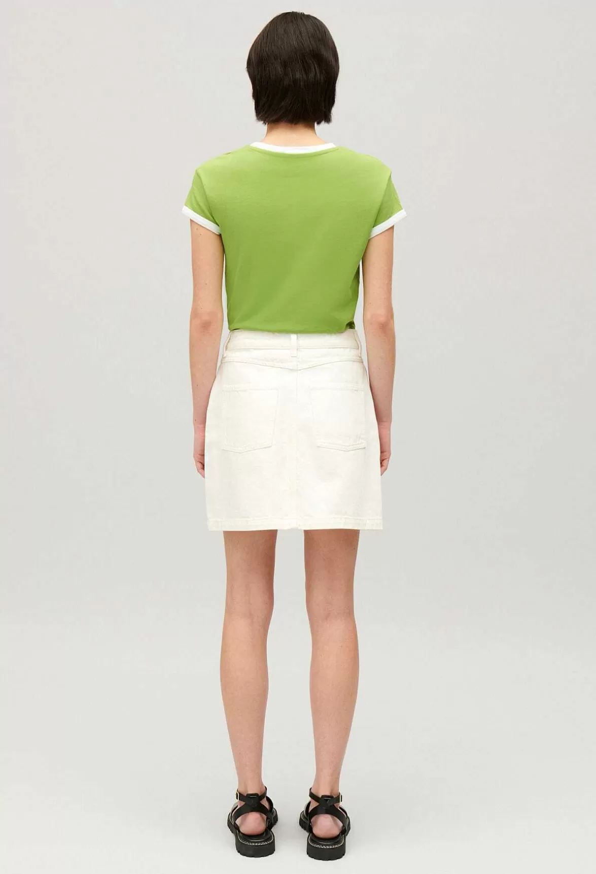 Claudie Pierlot Cream Denim Short Skirt*Women Skirts And Shorts