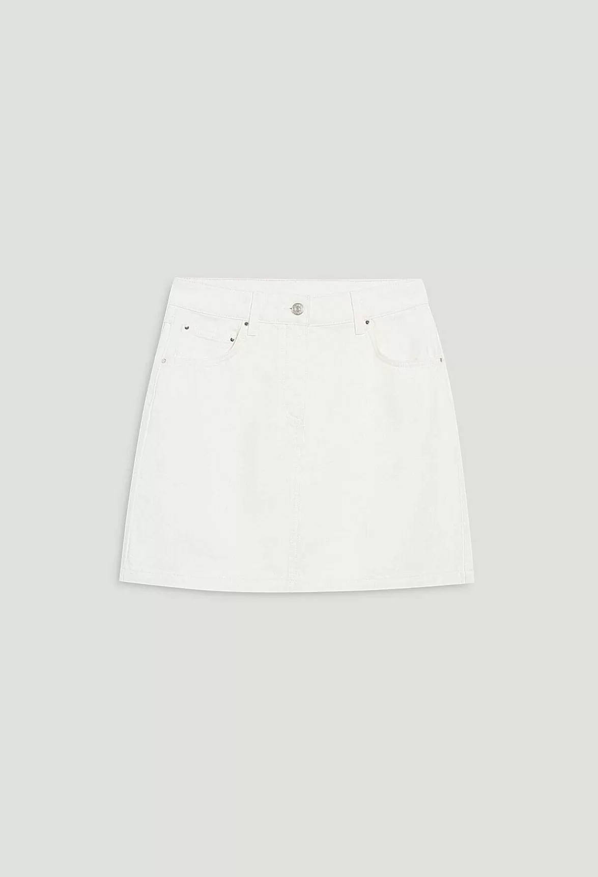 Claudie Pierlot Cream Denim Short Skirt*Women Skirts And Shorts