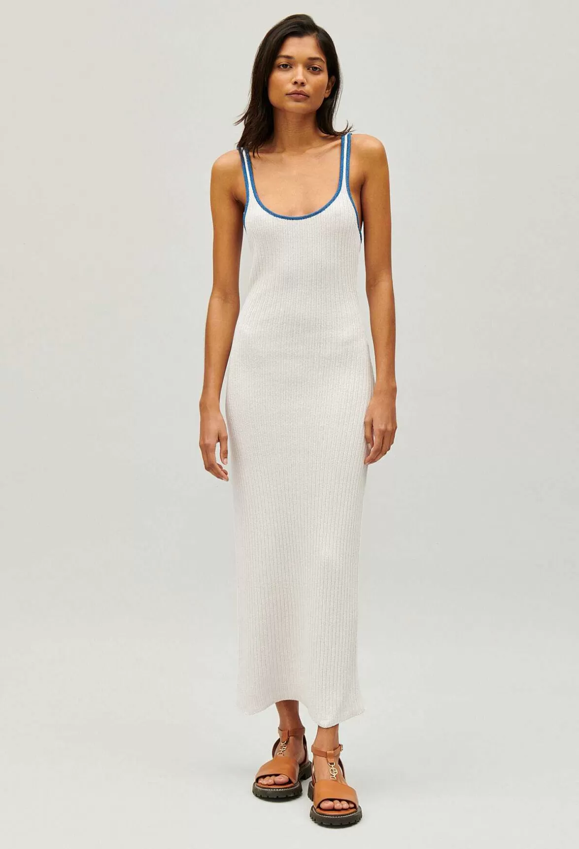 Claudie Pierlot Cream Knitted Maxi Dress*Women Dresses