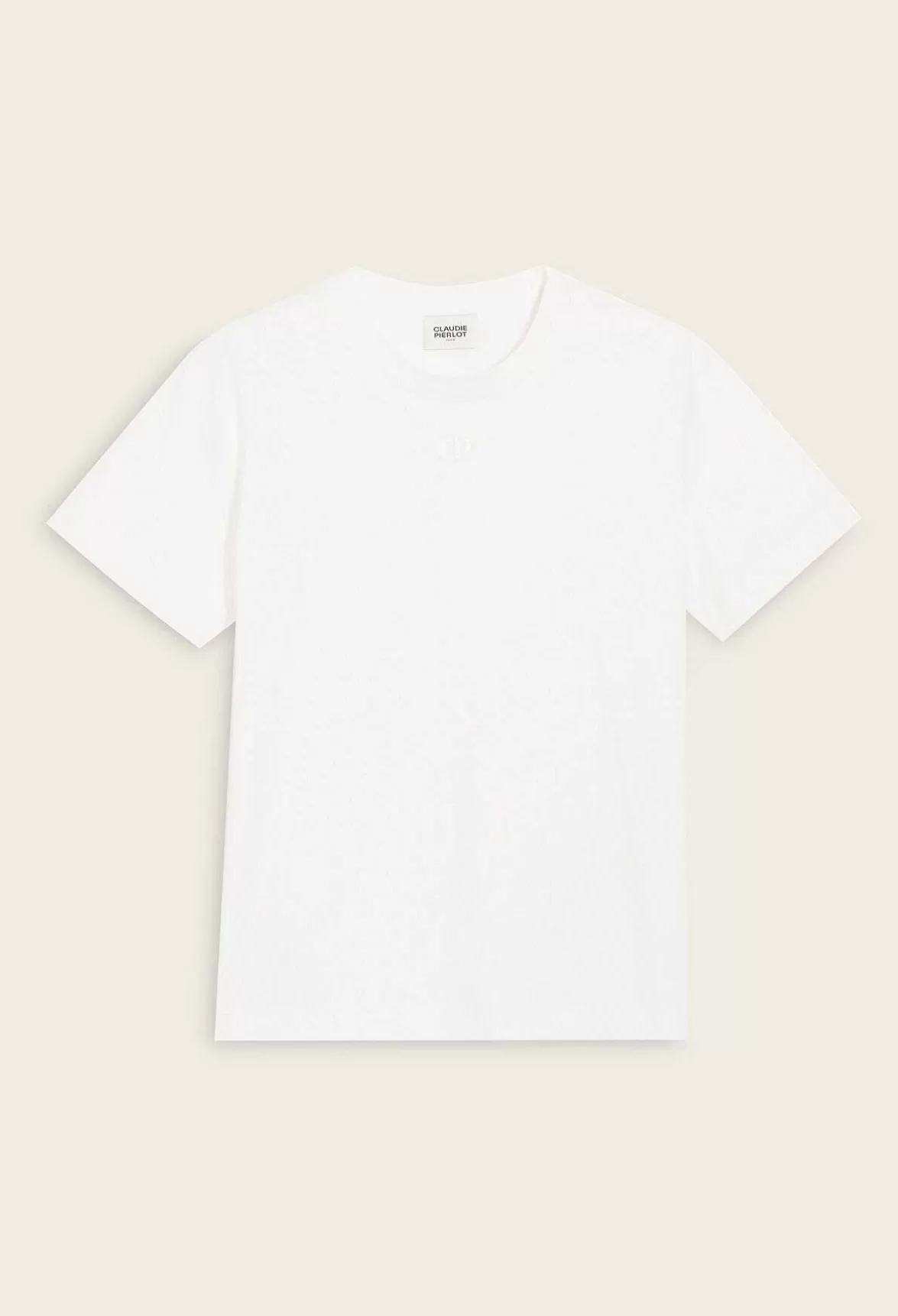 Claudie Pierlot Ecru Cotton T-Shirt*Women T-Shirts