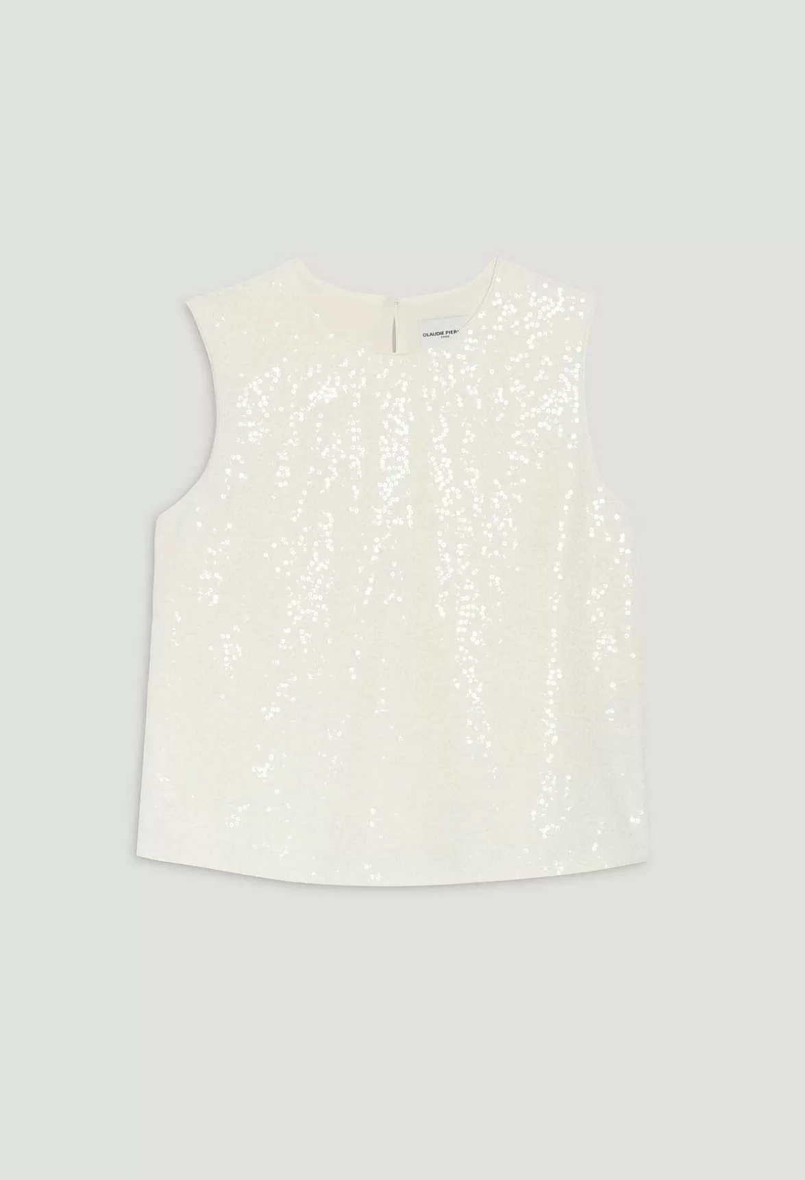 Claudie Pierlot Ecru Sequined Sleeveless Top*Women Tops And Shirts