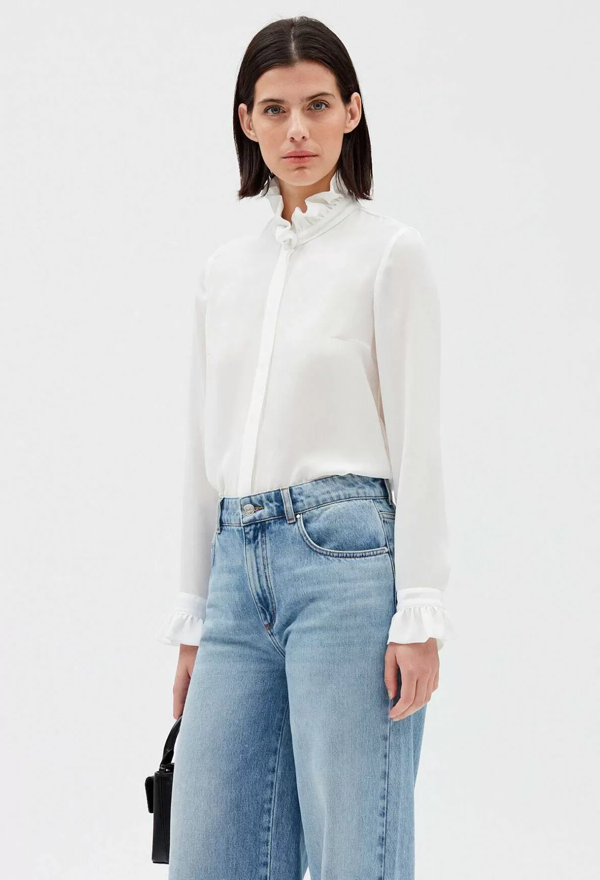 Claudie Pierlot Ecru Victorian Collar Blouse*Women Tops And Shirts