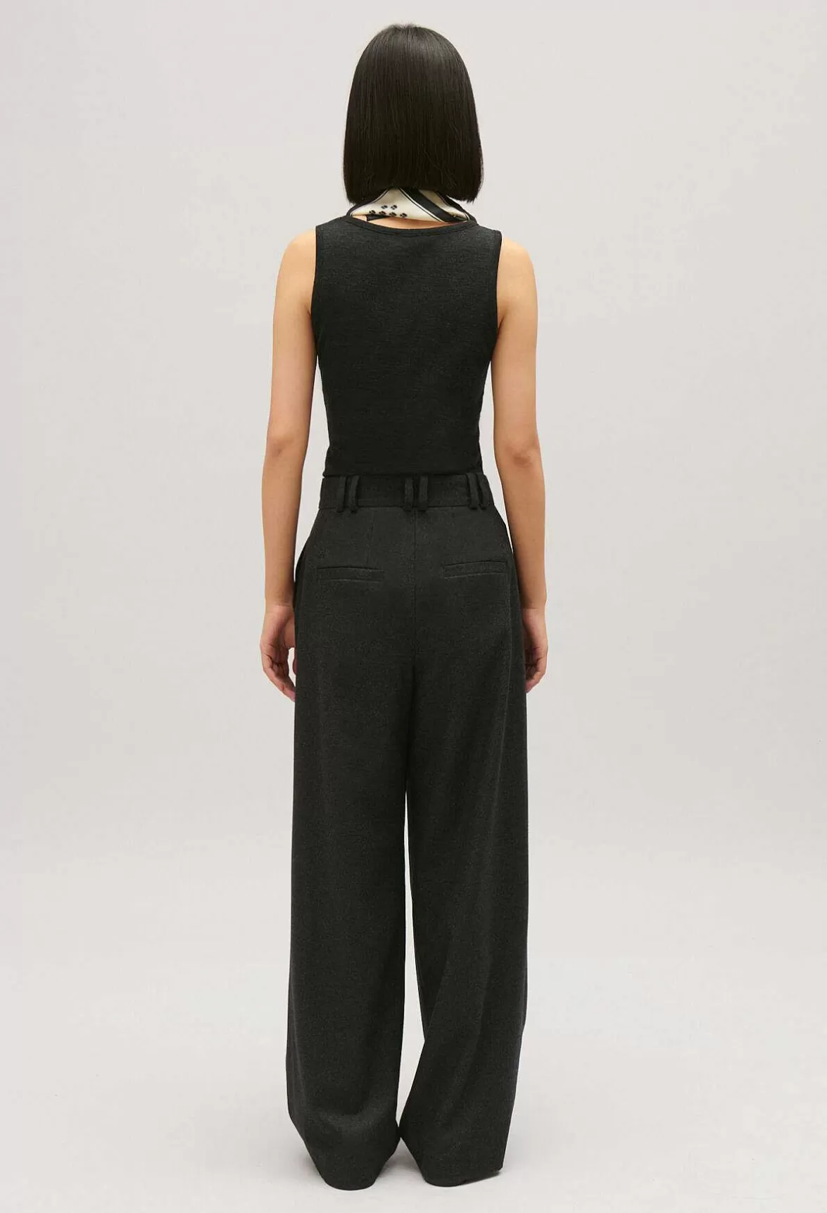Claudie Pierlot Flecked Grey Wide-Leg Trousers*Women Jeans And Trousers