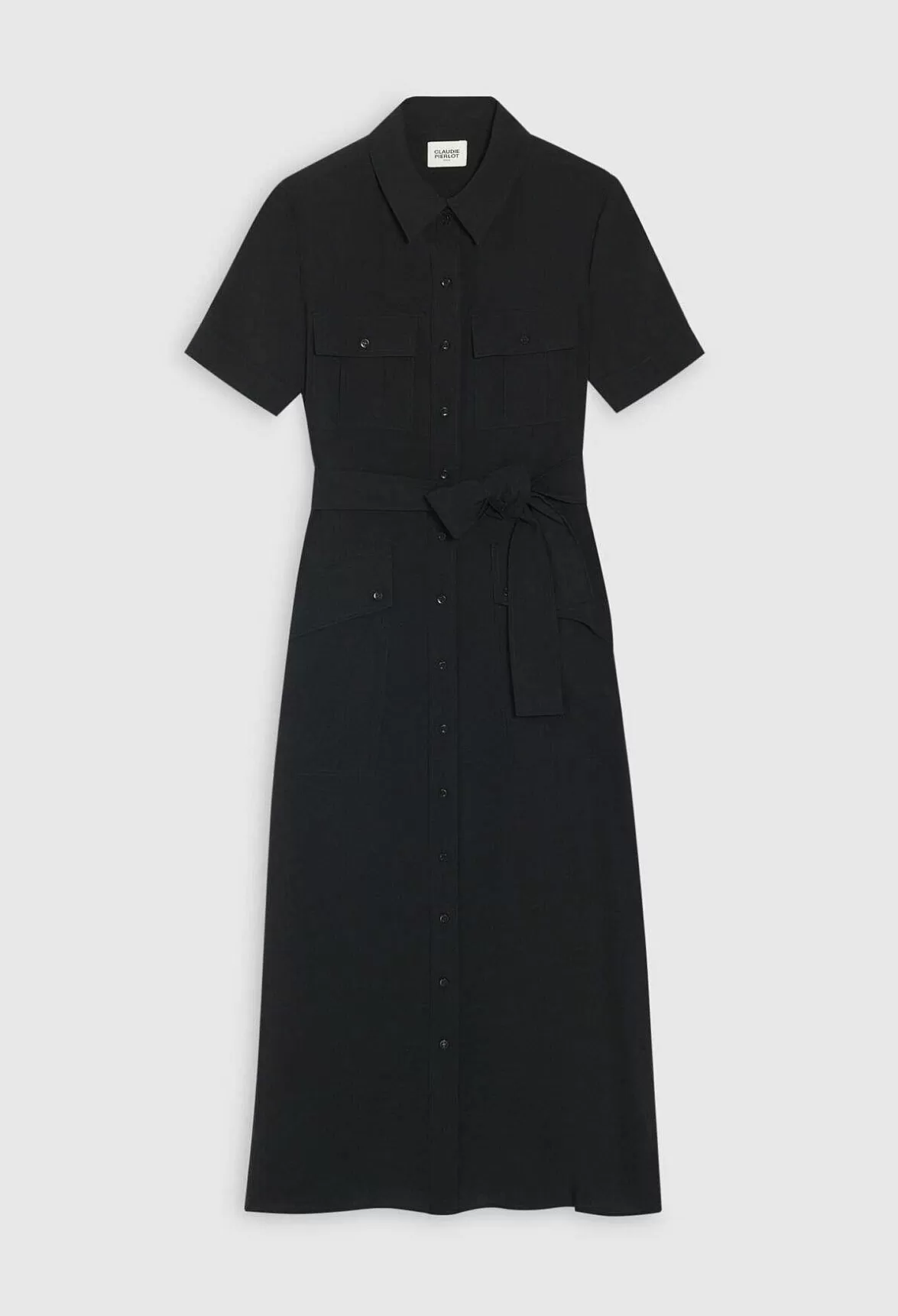 Claudie Pierlot Flowing Short-Sleeved Midi Dress*Women Dresses