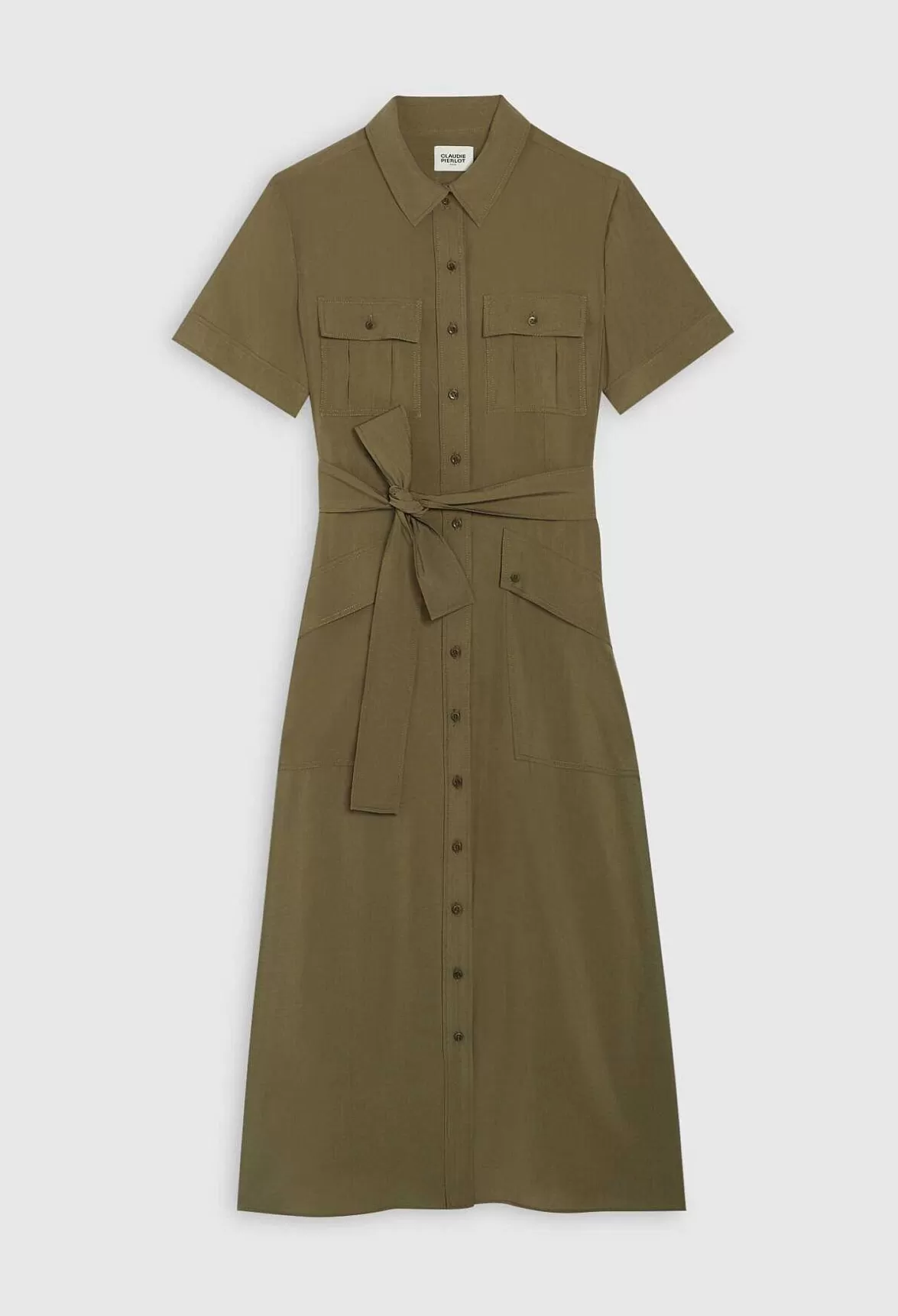 Claudie Pierlot Flowing Short-Sleeved Midi Dress*Women Dresses