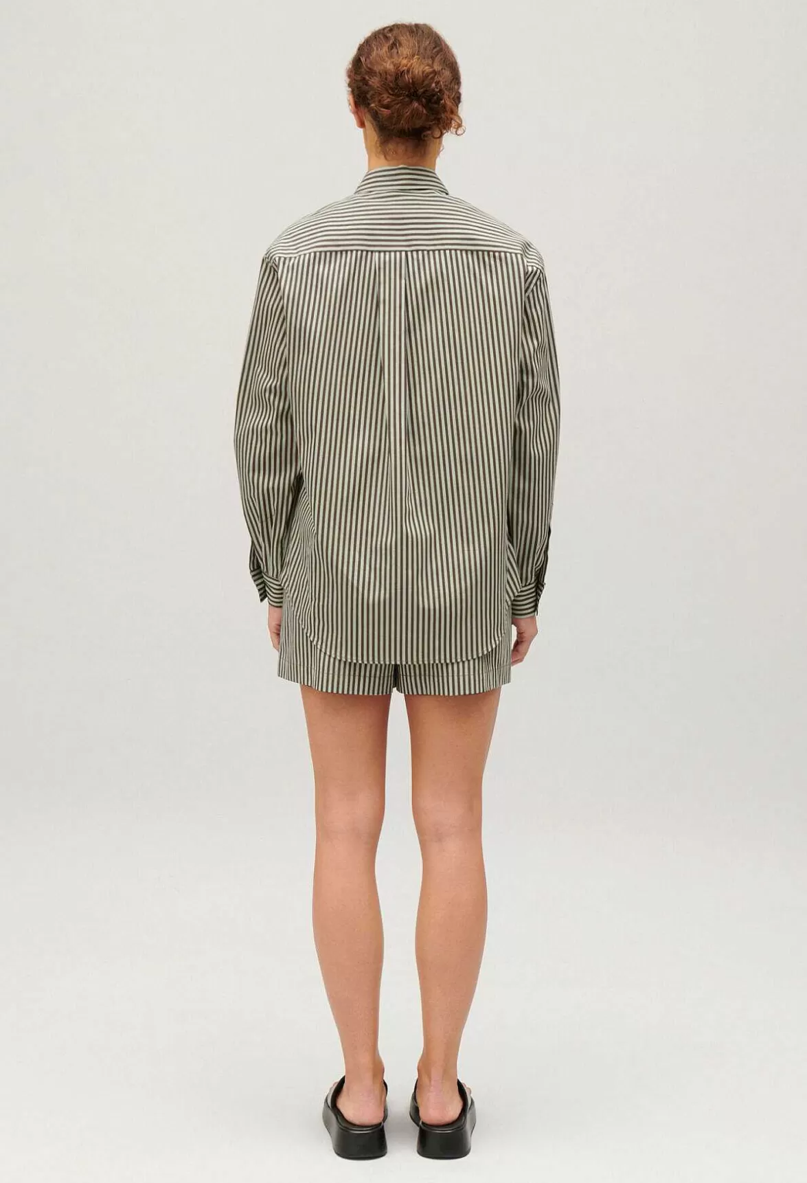 Claudie Pierlot Green Stripy Shirt*Women Tops And Shirts