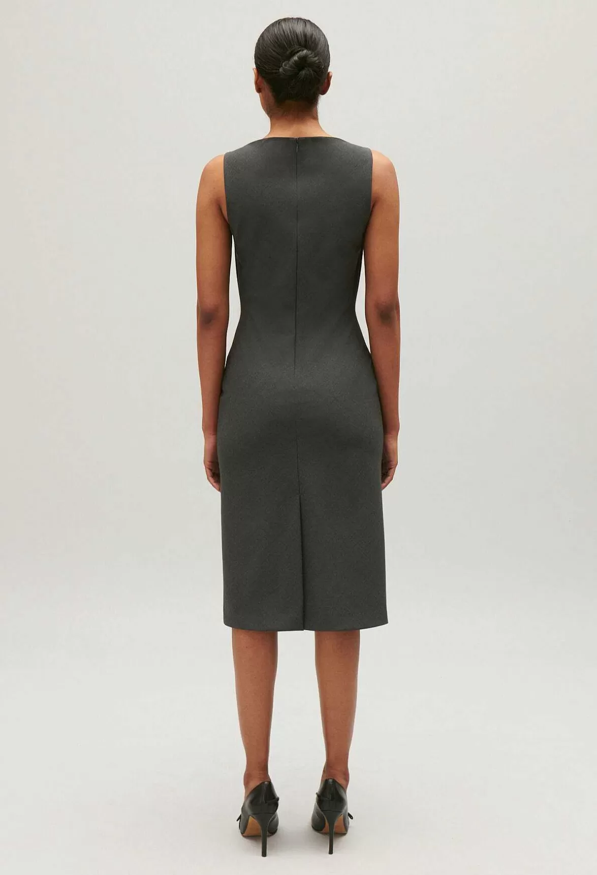 Claudie Pierlot Grey Midi Shift Dress*Women Dresses