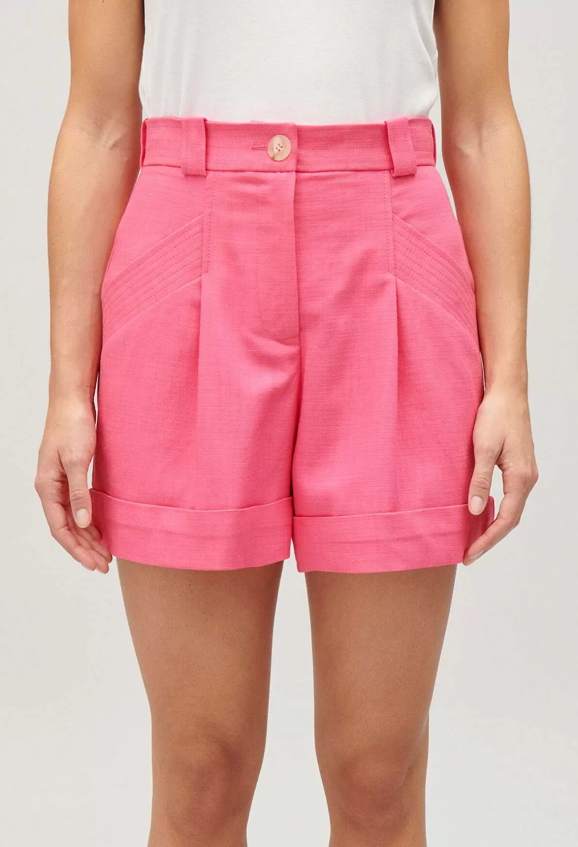 Claudie Pierlot High Waisted Pink Short*Women Skirts And Shorts