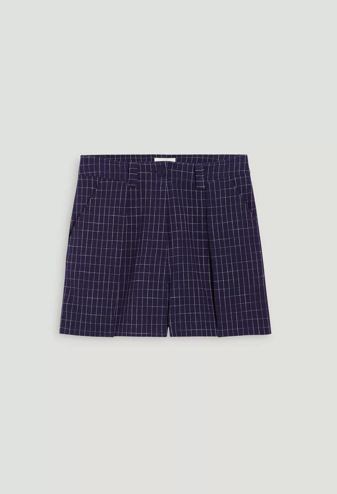 Claudie Pierlot Indigo Checked Shorts*Women Skirts And Shorts