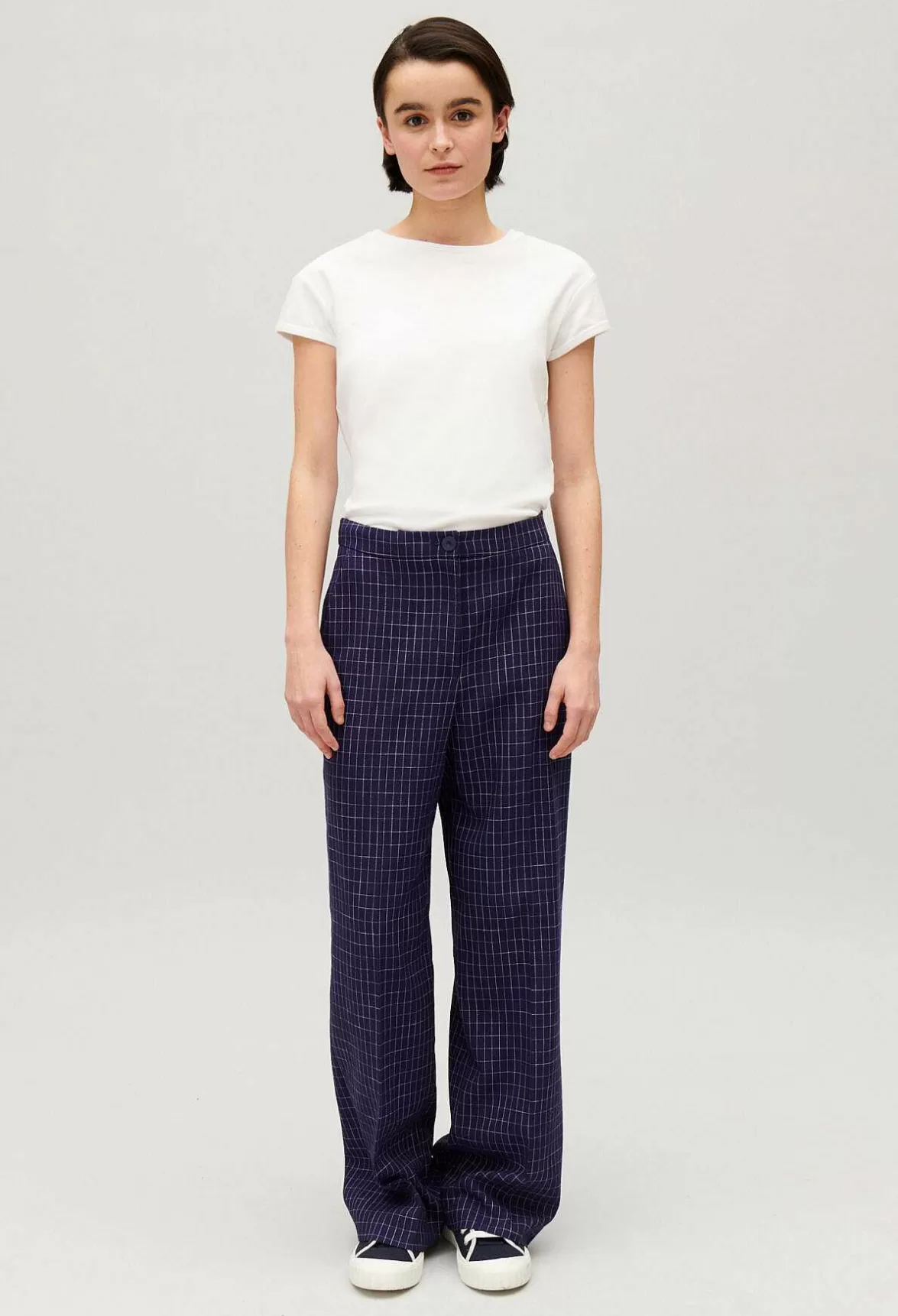 Claudie Pierlot Indigo Checked Suit Trousers*Women Jeans And Trousers