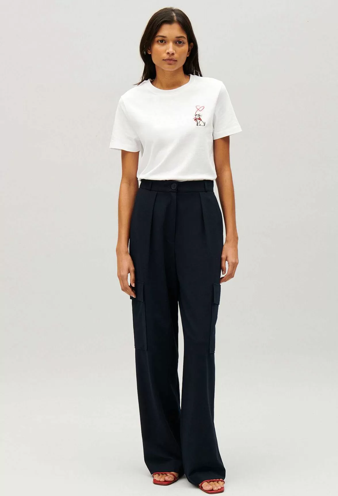 Claudie Pierlot Jean Toto Cream T-Shirt*Women T-Shirts