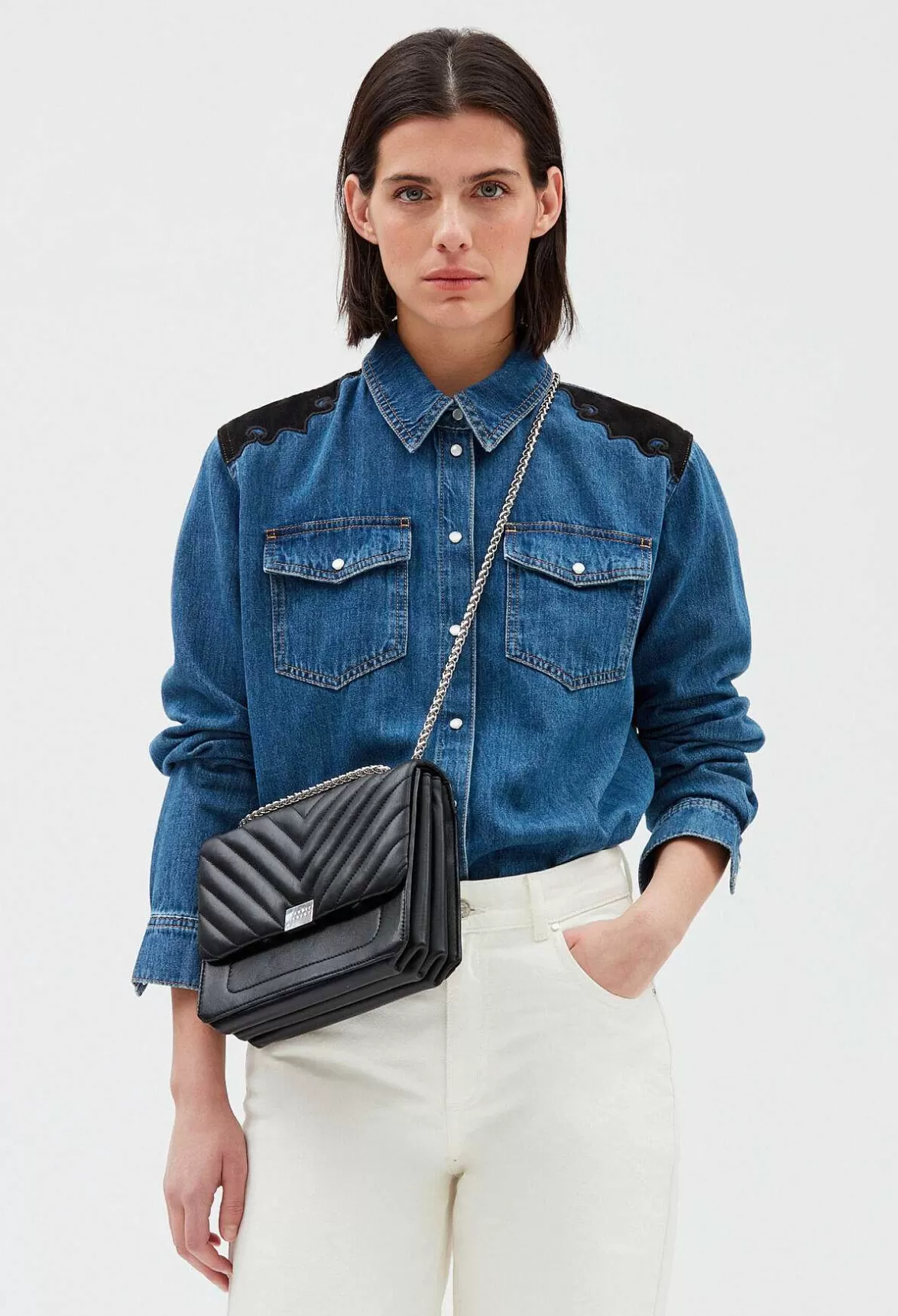 Claudie Pierlot Leather Bag*Women Crossbody Bags