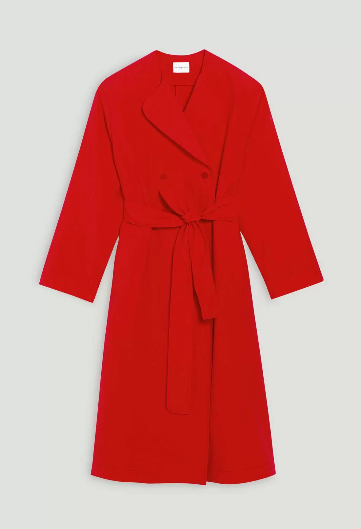 Claudie Pierlot Long Red Trench Coat*Women Jackets And Coats