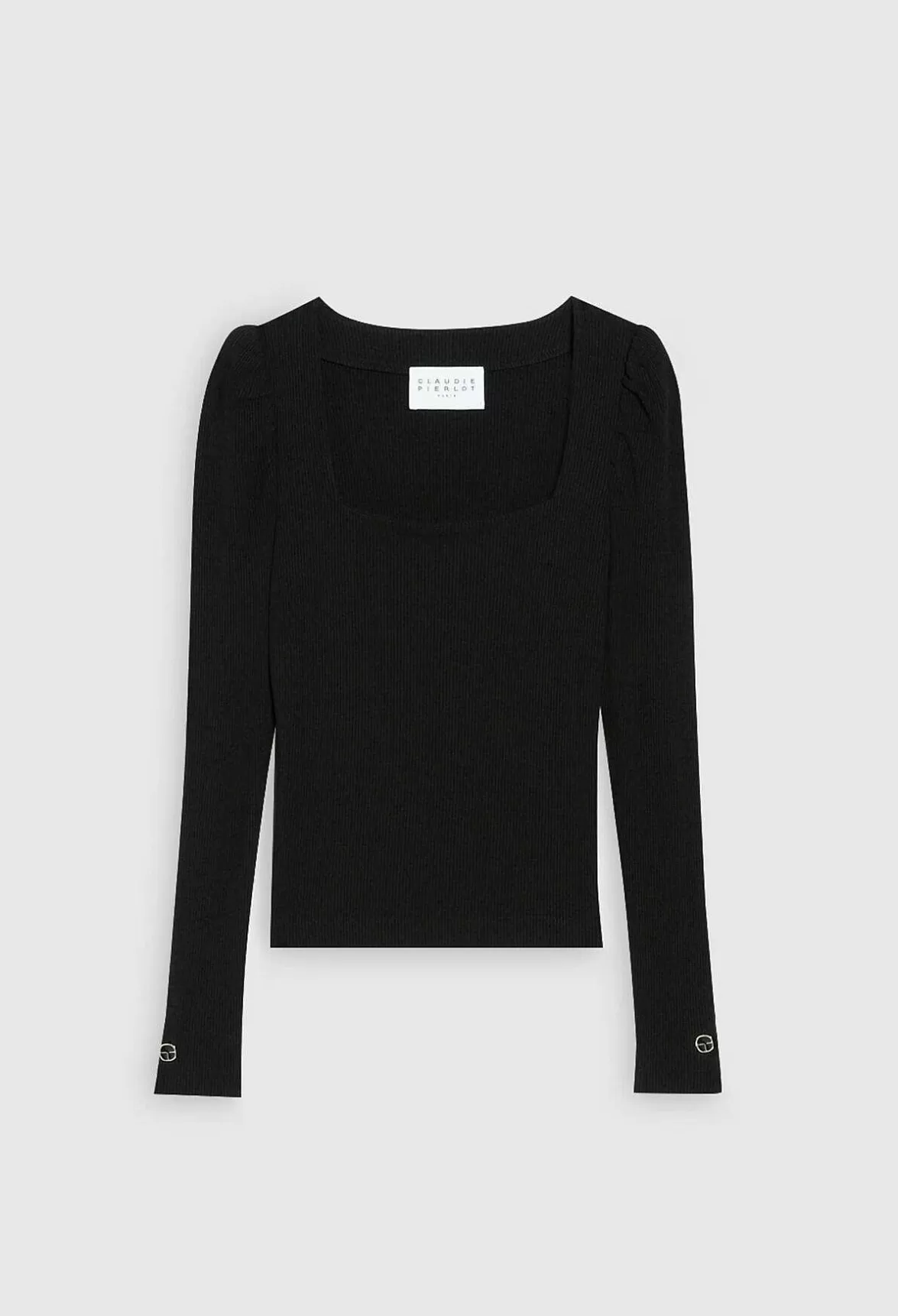 Claudie Pierlot Long Sleeved Ribbed T-Shirt*Women Sweaters And Cardigans