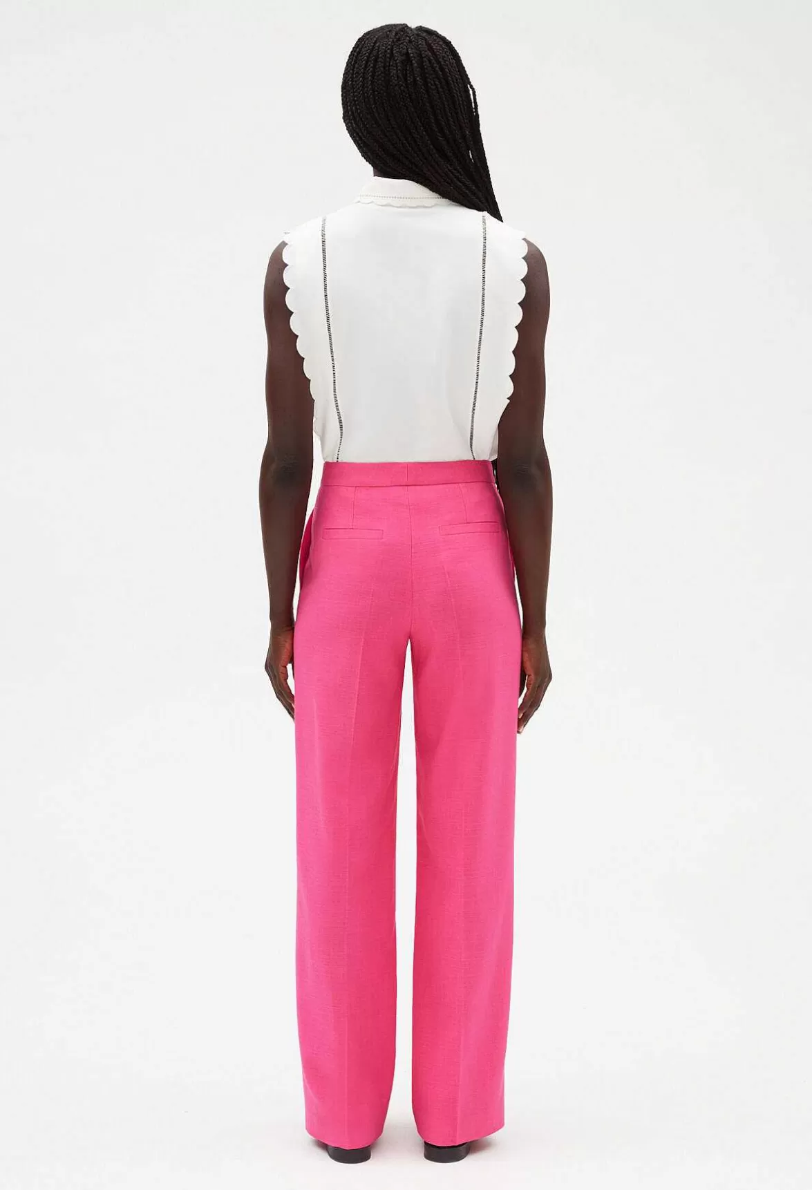 Claudie Pierlot Loose Pink Trousers*Women Jeans And Trousers