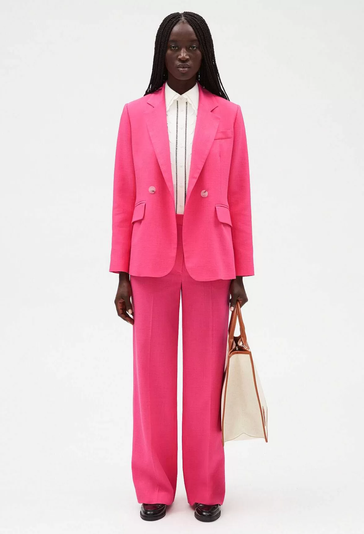Claudie Pierlot Loose Pink Trousers*Women Jeans And Trousers