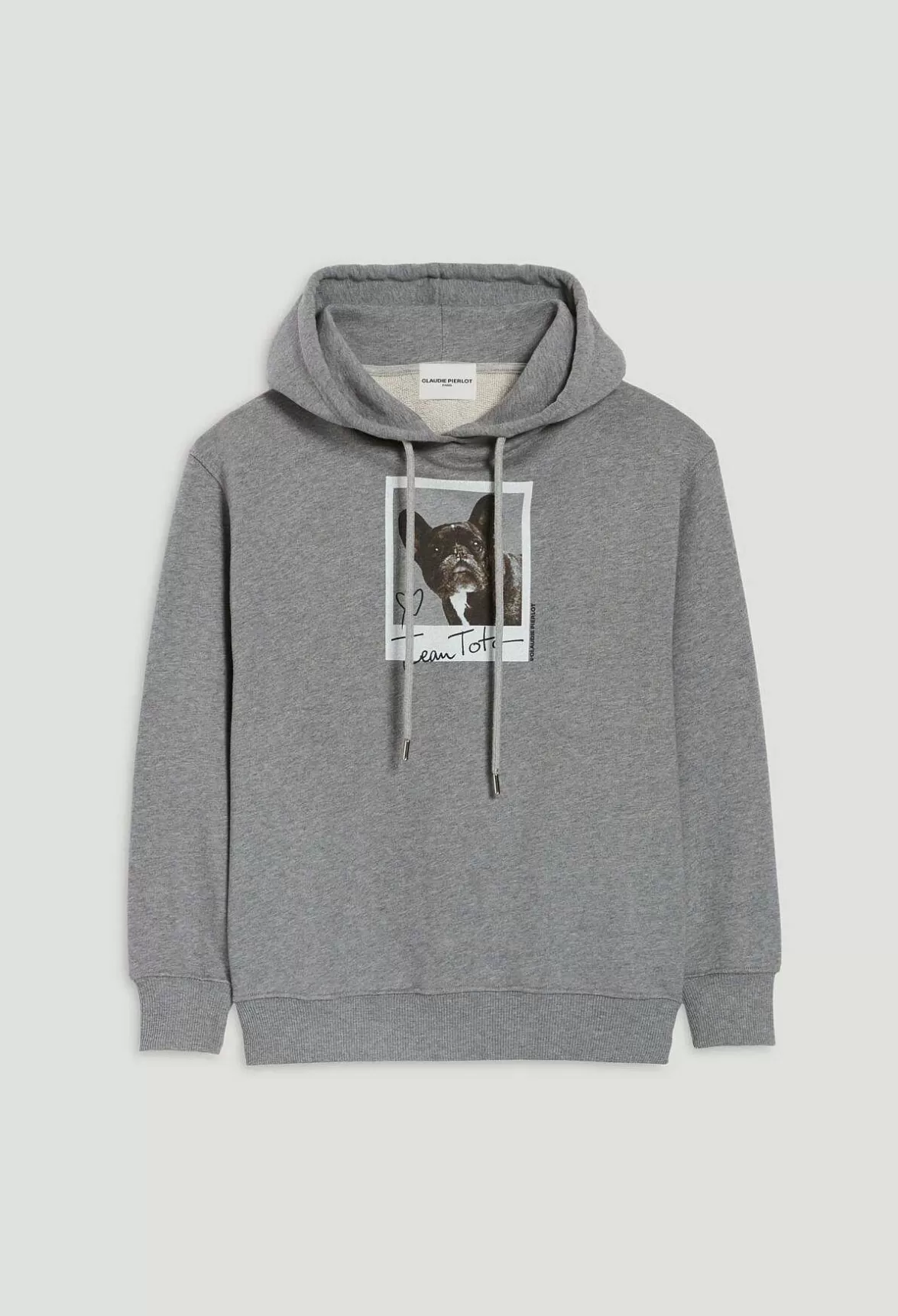 Claudie Pierlot Marled Grey Jean Toto Hooded Sweatshirt*Women Sweaters And Cardigans
