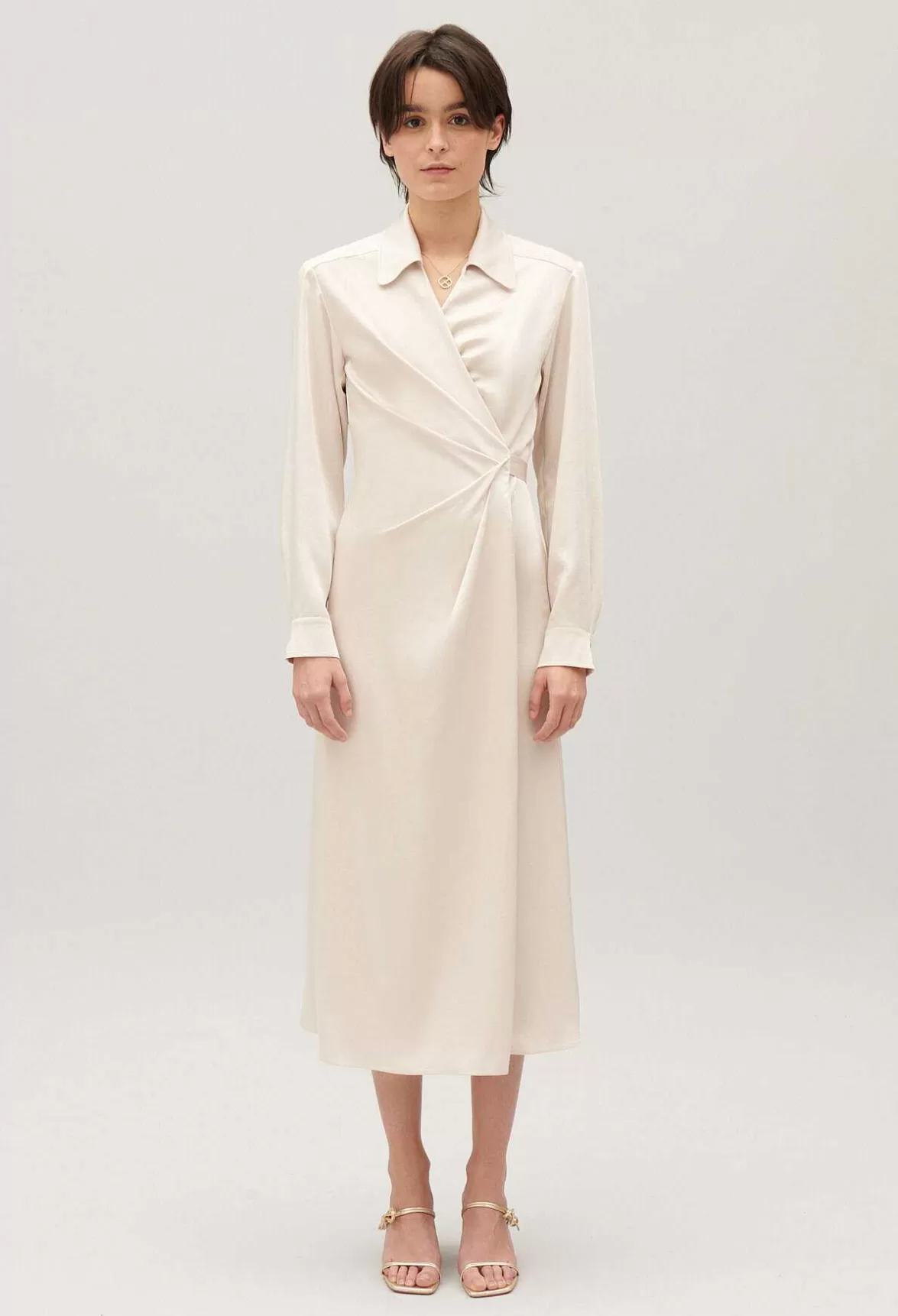 Claudie Pierlot Midi Wrap Dress*Women Dresses