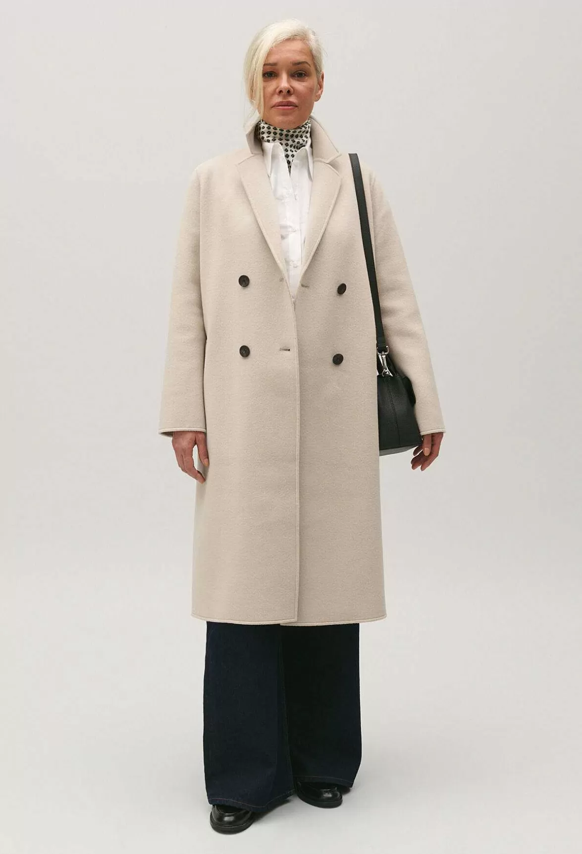Claudie Pierlot Mid-Length Beige Wool Blend Coat*Women Jackets And Coats