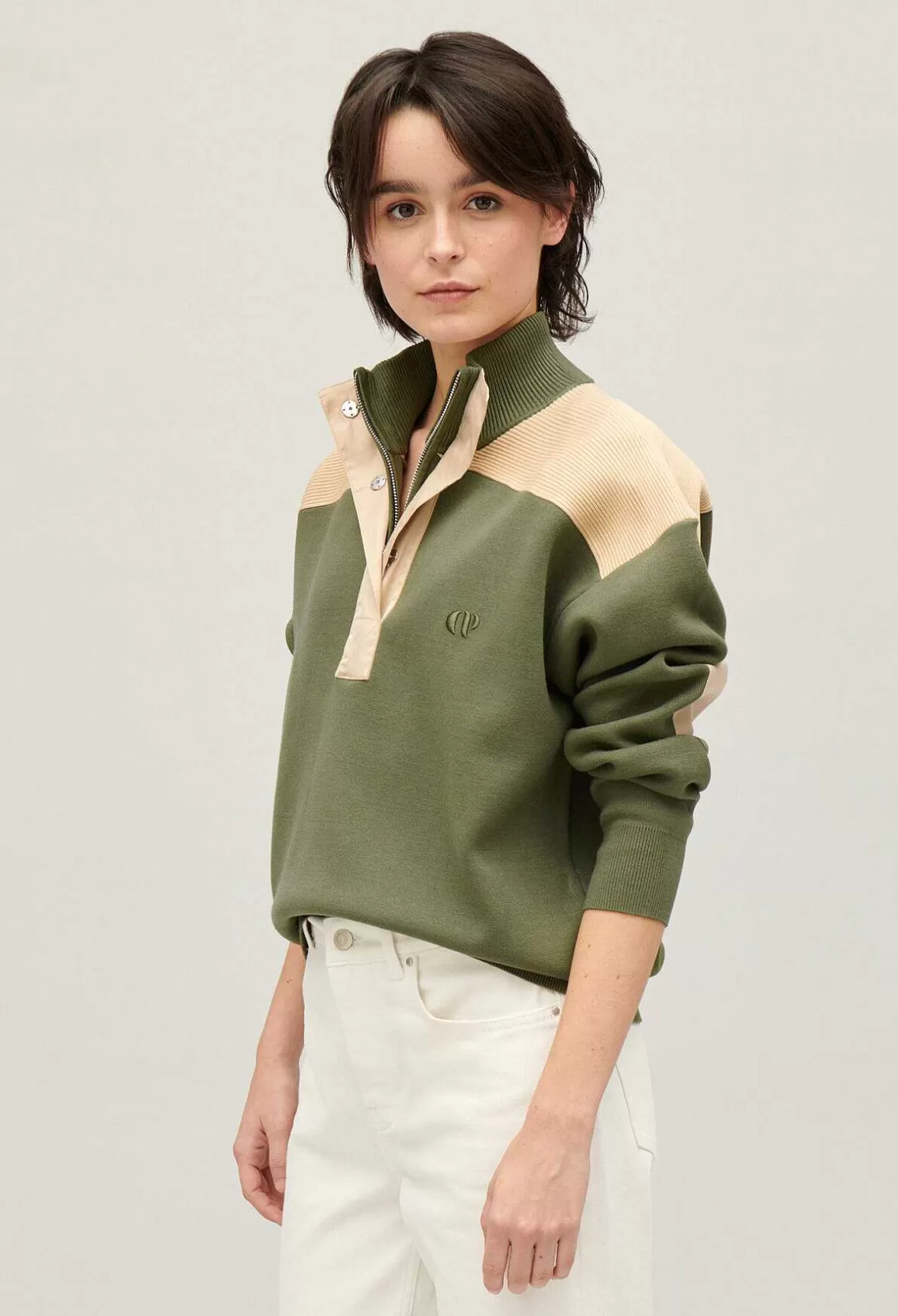 Claudie Pierlot Minimum Half-Zip Sweatshirt*Women Sweaters And Cardigans