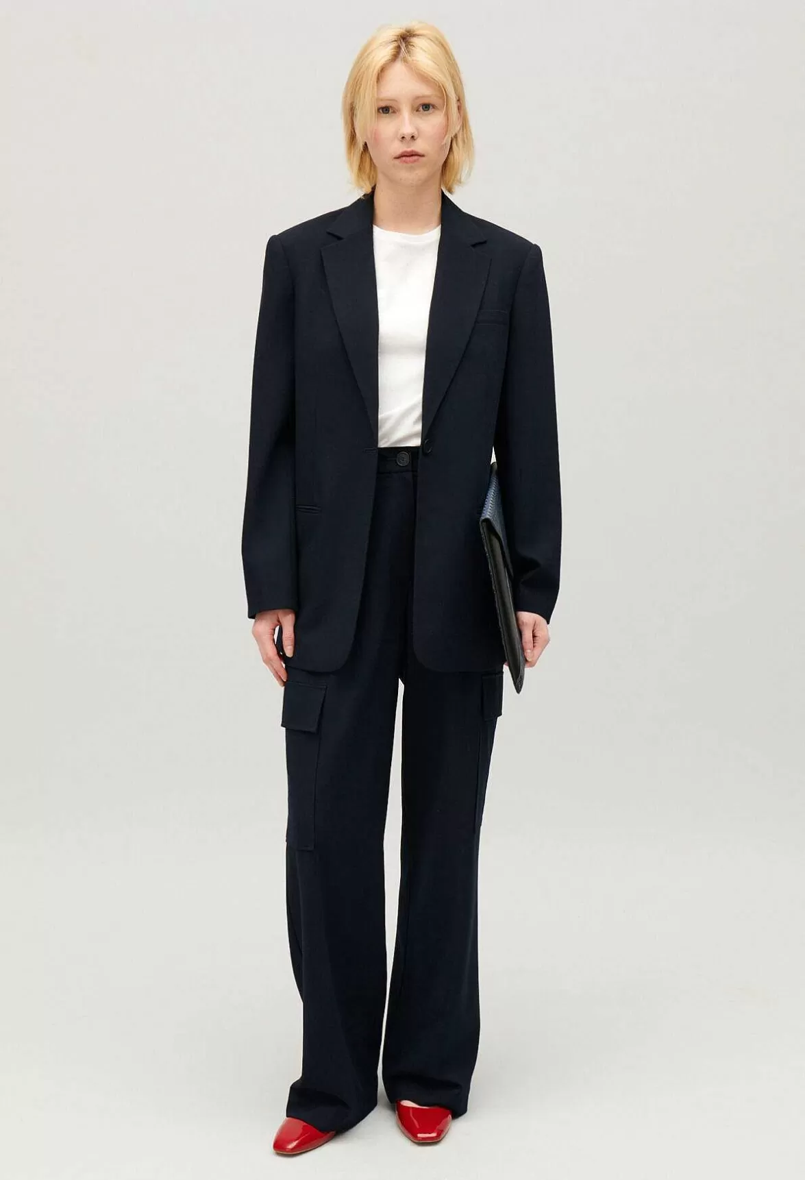 Claudie Pierlot Navy Cargo Trousers*Women Jeans And Trousers