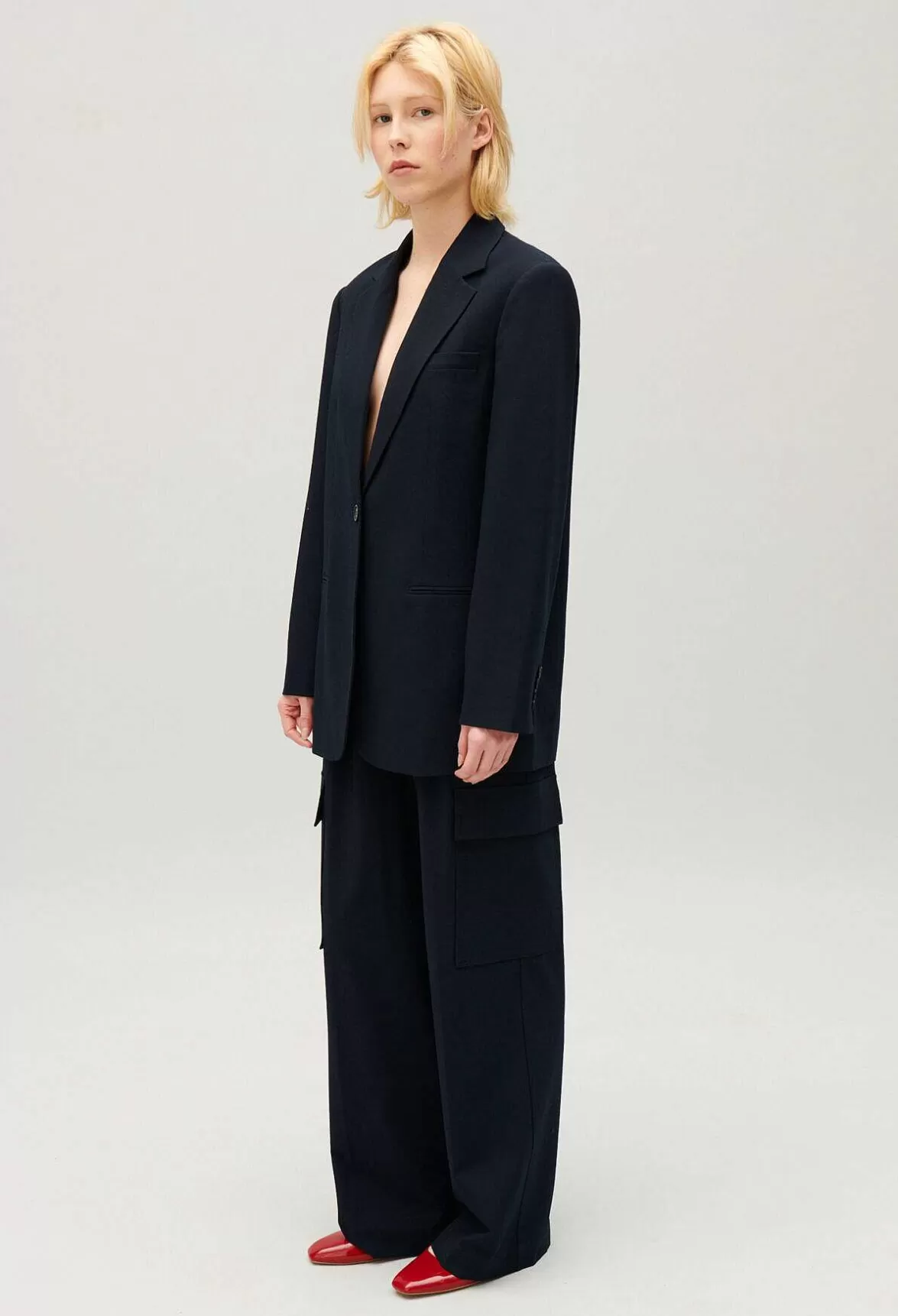 Claudie Pierlot Navy Oversized Suit Jacket*Women Blazers