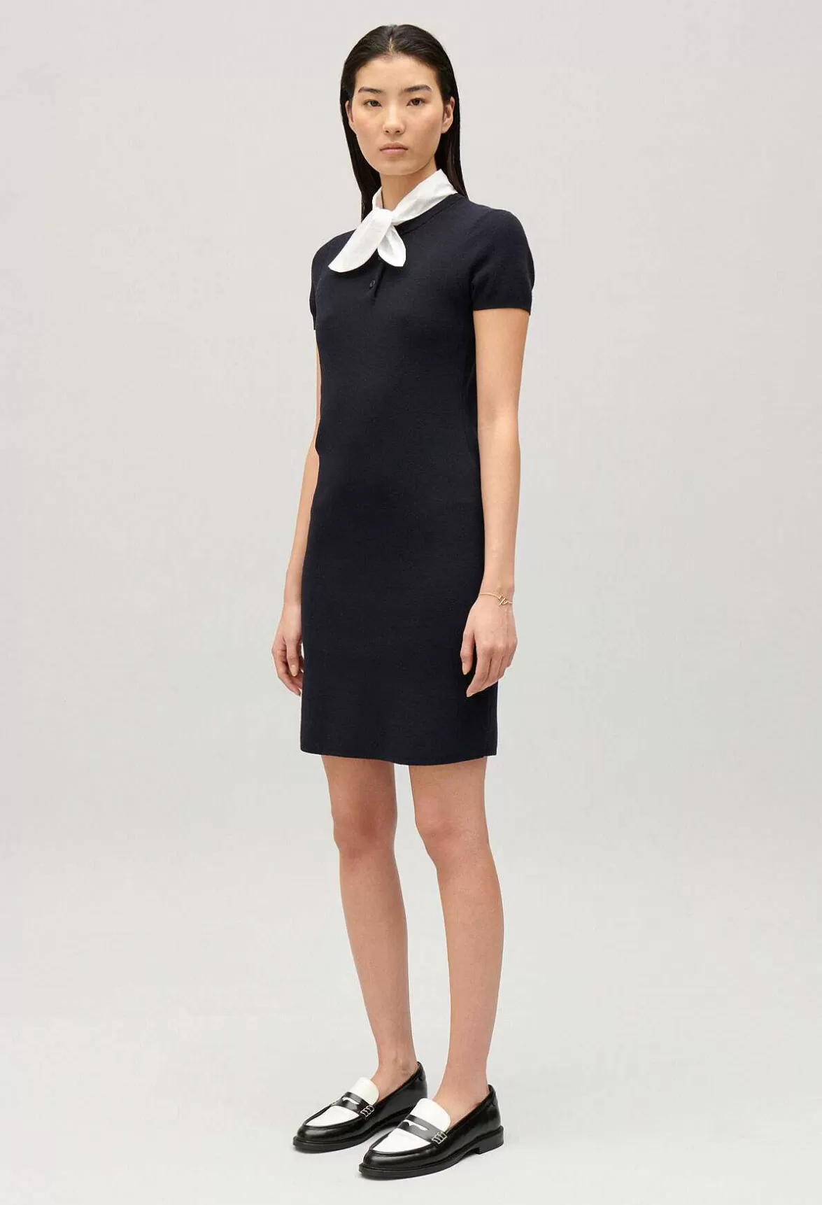 Claudie Pierlot Navy Short Knitted Dress*Women Dresses