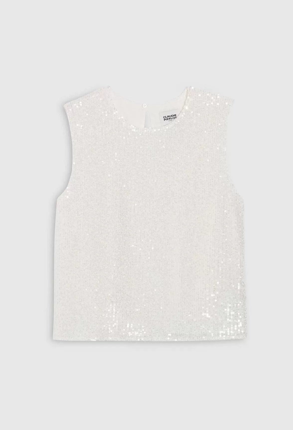 Claudie Pierlot Off-White Sequinned Sleeveless Top*Women Tops And Shirts