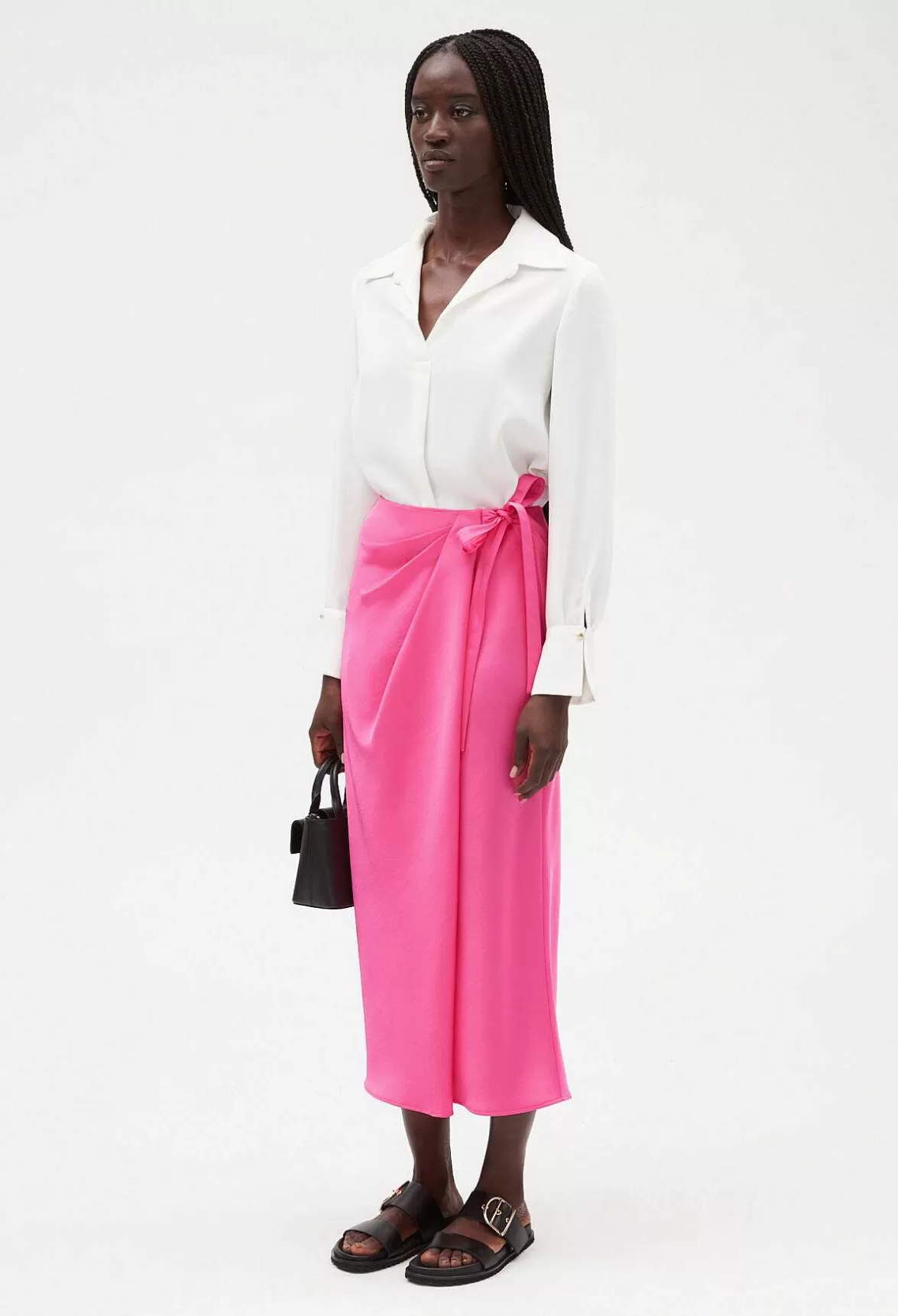 Claudie Pierlot Pink Mid-Length Tie Dress*Women Skirts And Shorts