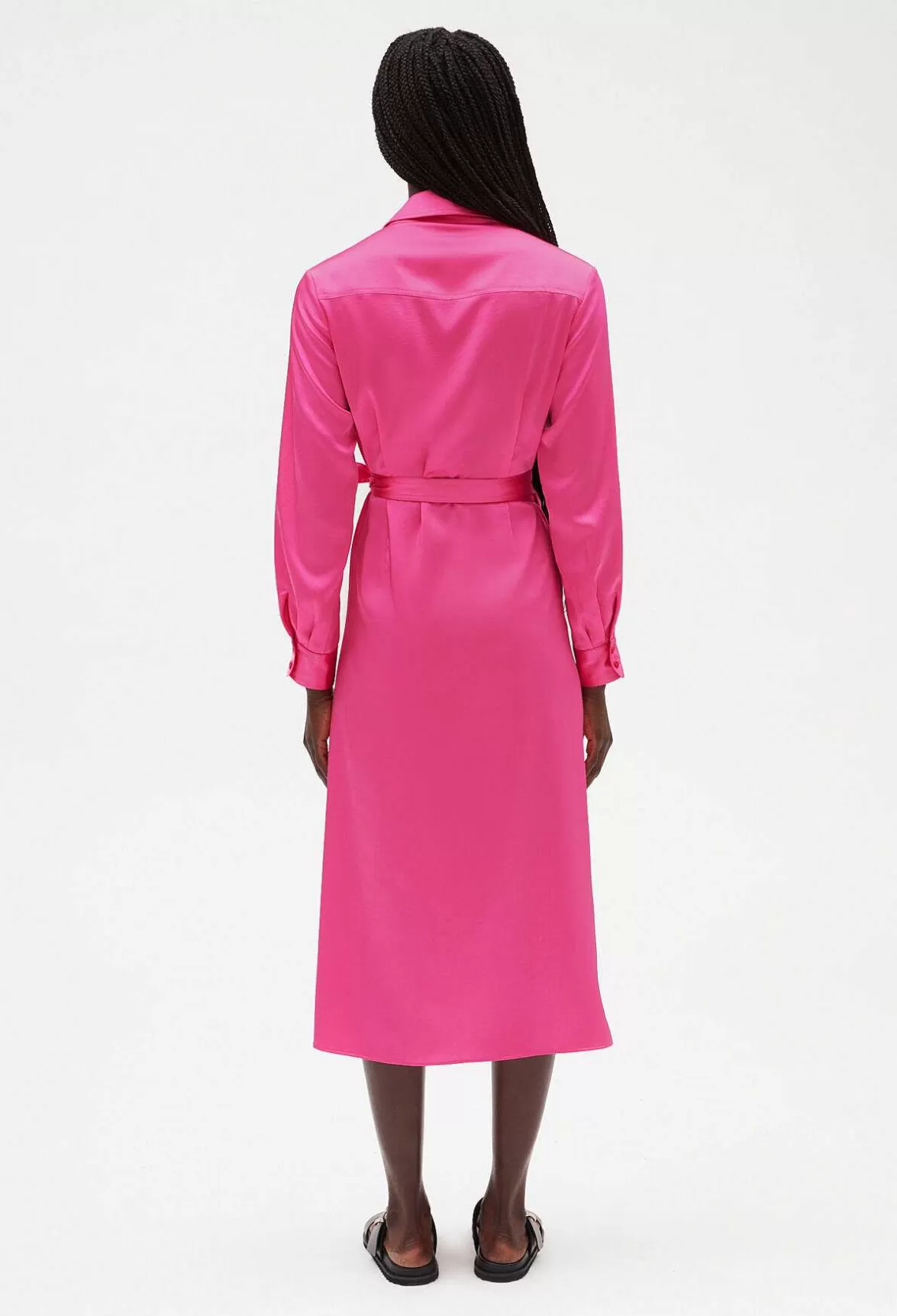 Claudie Pierlot Pink Mid-Length Wrap Dress*Women Dresses