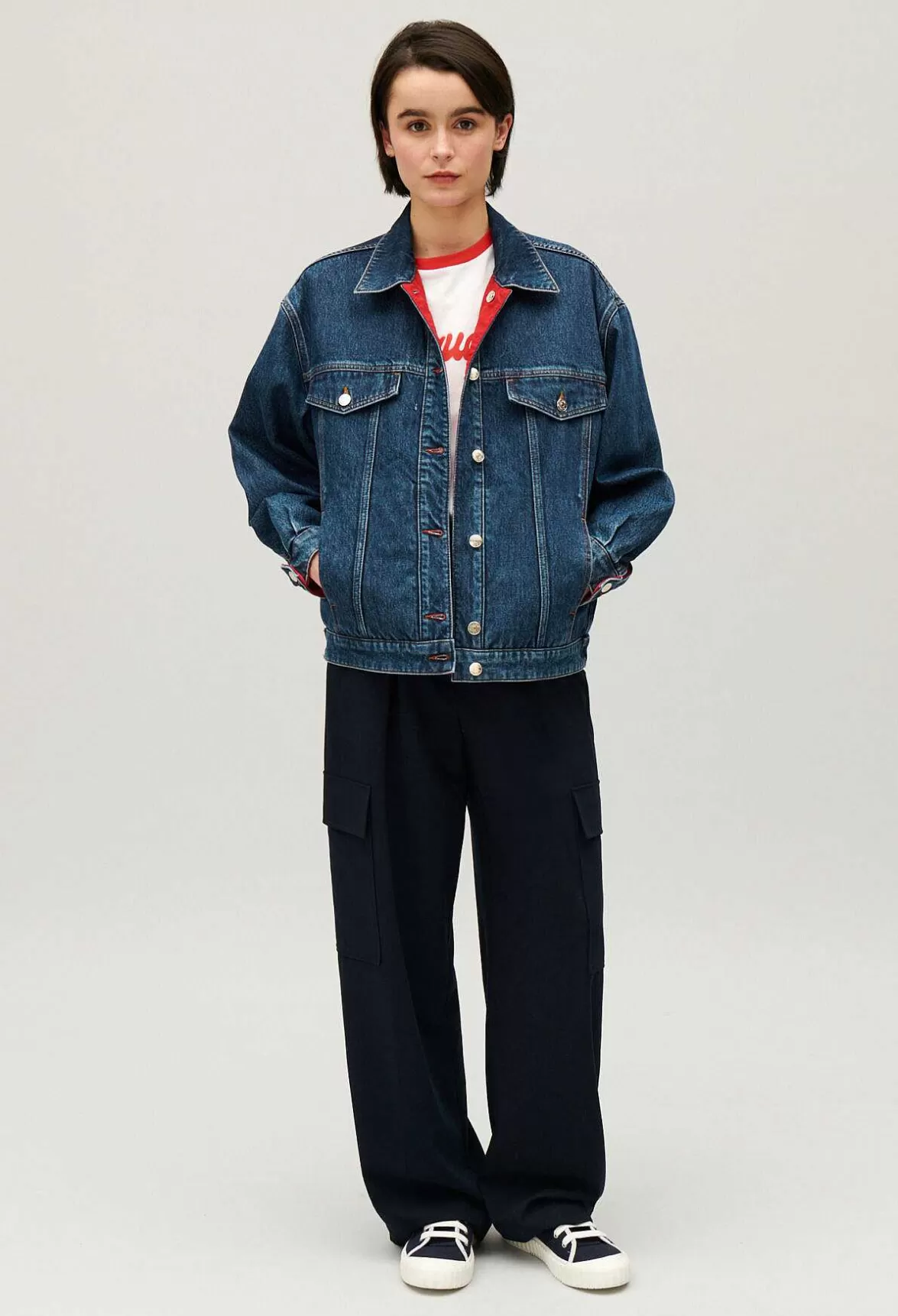 Claudie Pierlot Reversible Oversized Denim Jacket*Women Jackets And Coats