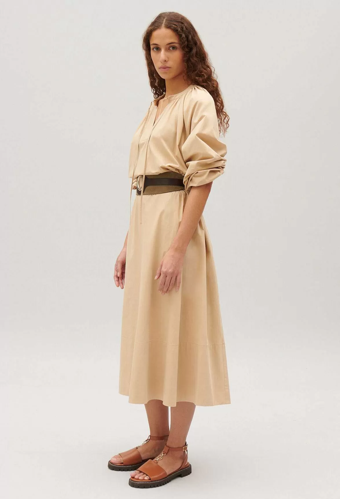 Claudie Pierlot Sand Oversized Maxi Dress*Women Dresses