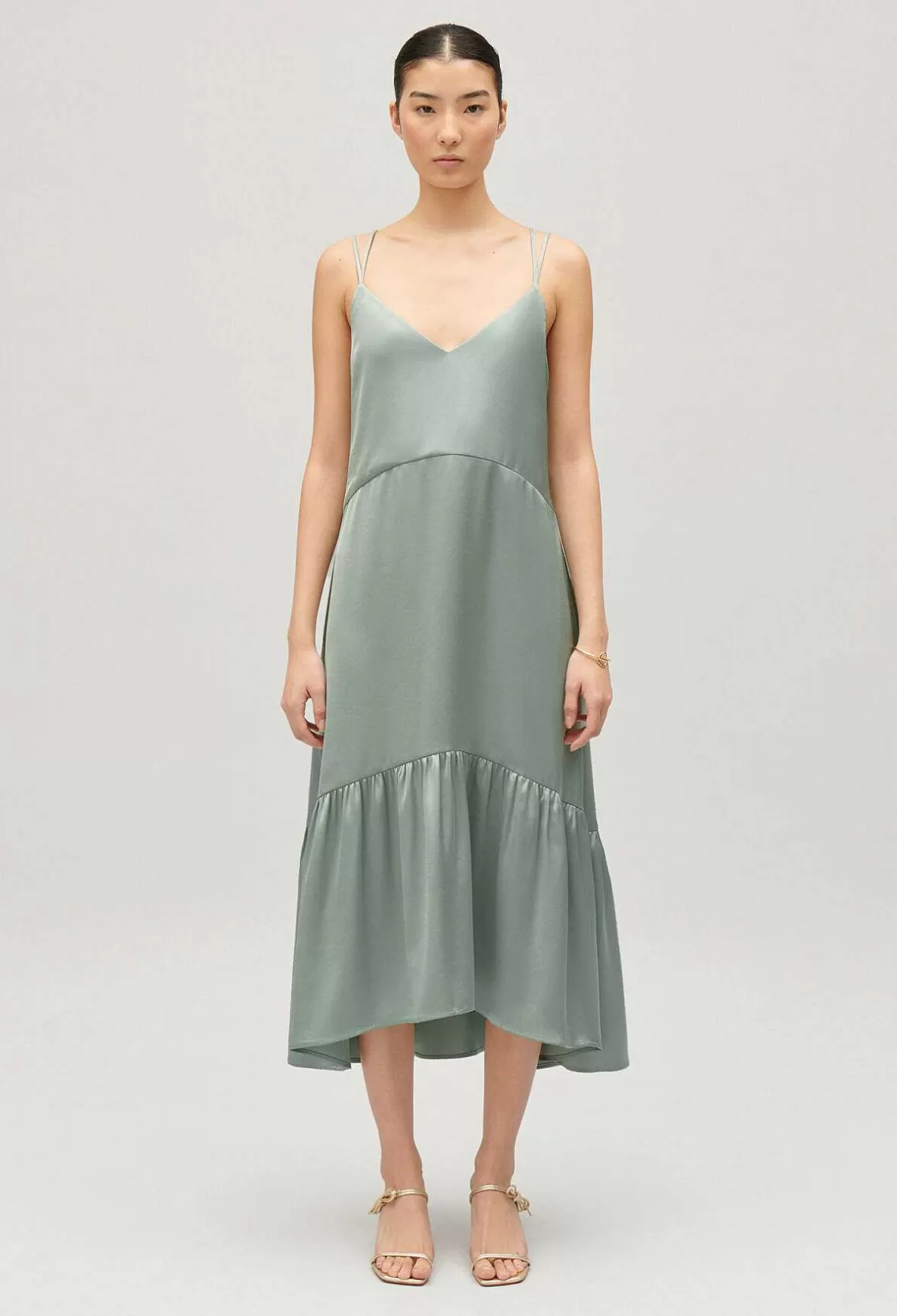 Claudie Pierlot Satin Midi Dress*Women Dresses