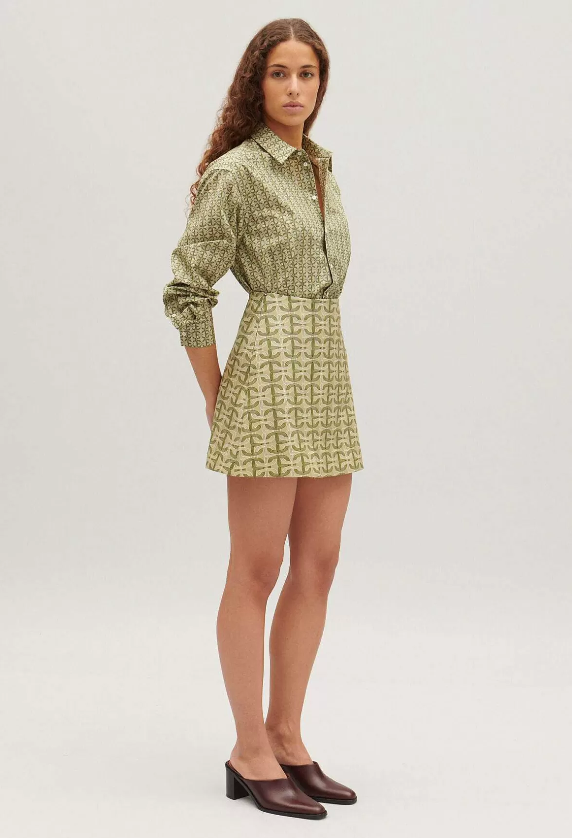 Claudie Pierlot Short A-Line Skirt With Monogram*Women Skirts And Shorts