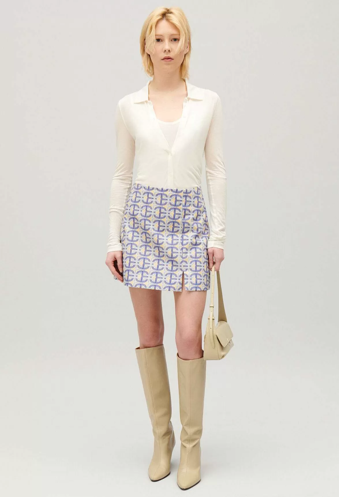 Claudie Pierlot Short A-Line Skirt With Monogram*Women Skirts And Shorts