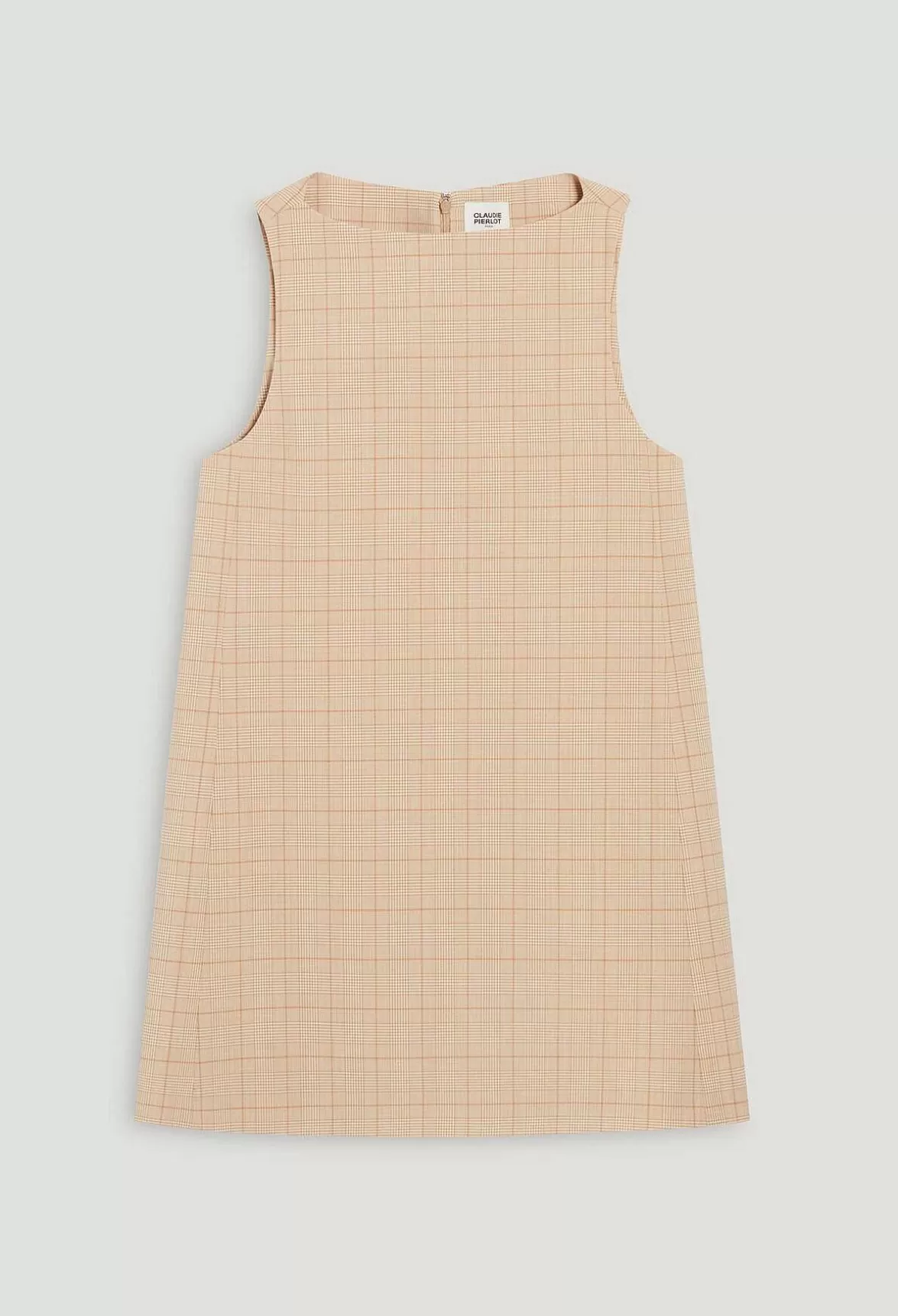 Claudie Pierlot Short Beige Checked Dress*Women Dresses
