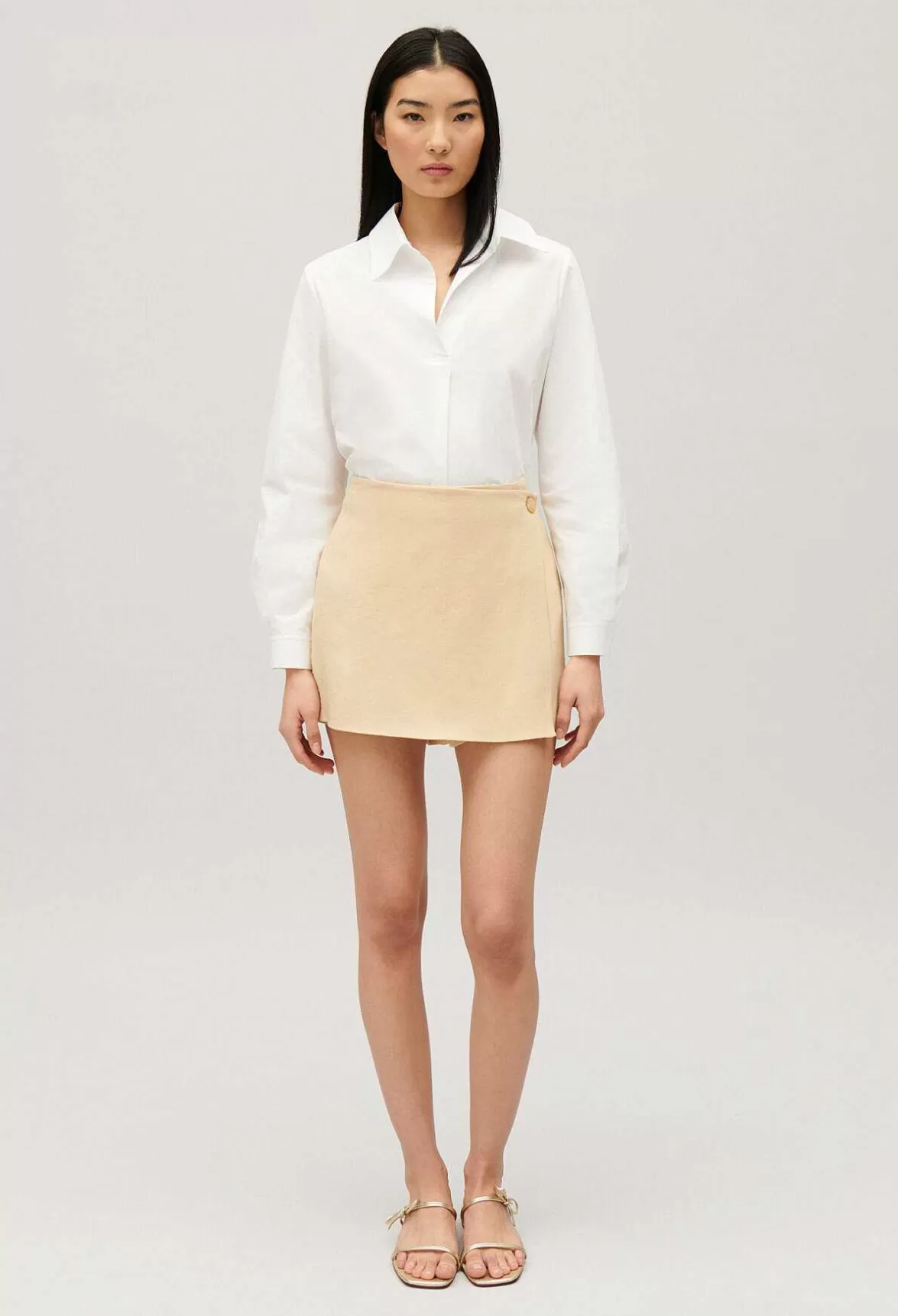 Claudie Pierlot Short Beige Wrap Skirt*Women Skirts And Shorts