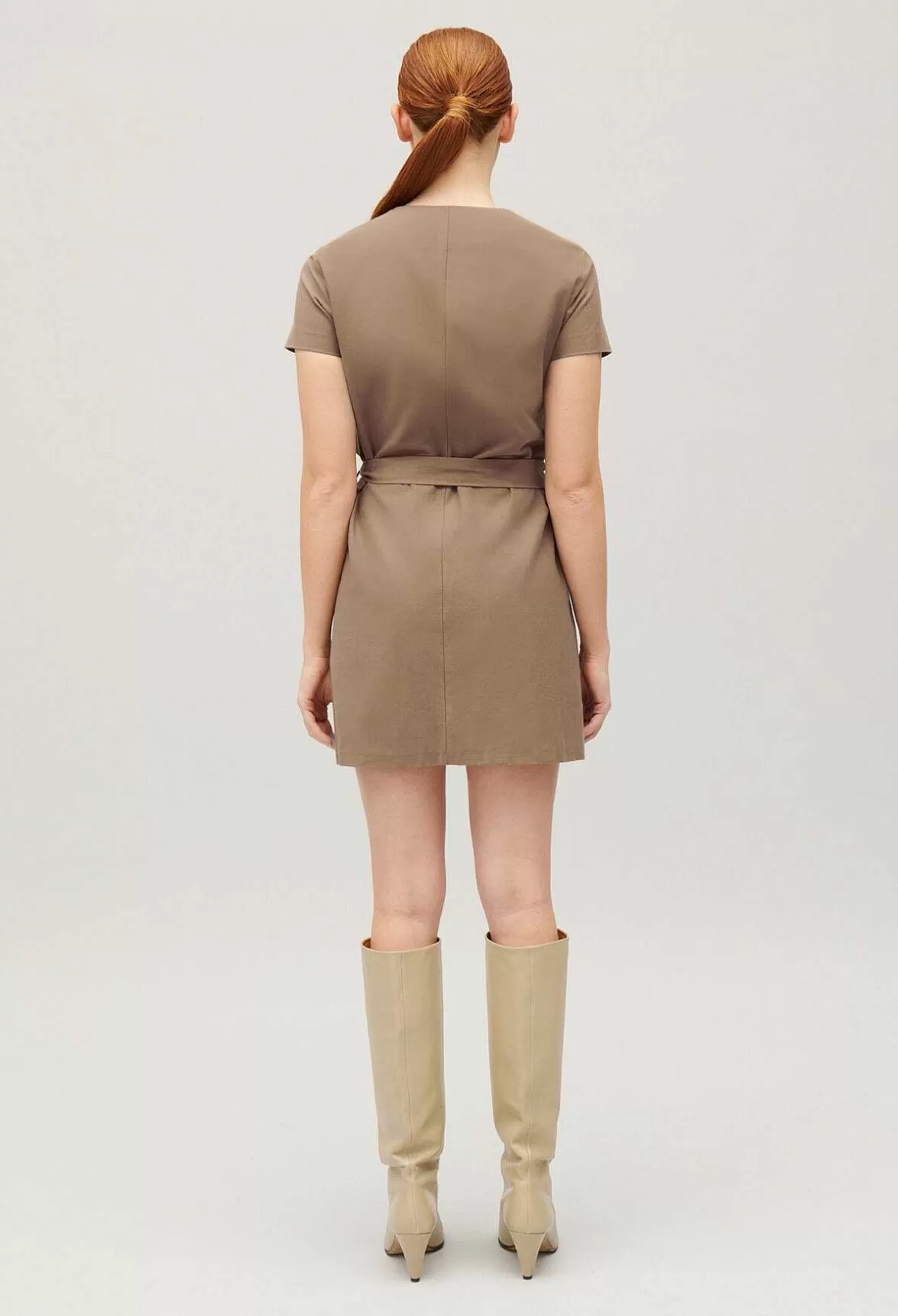 Claudie Pierlot Short Brown Button-Up Dress*Women Dresses
