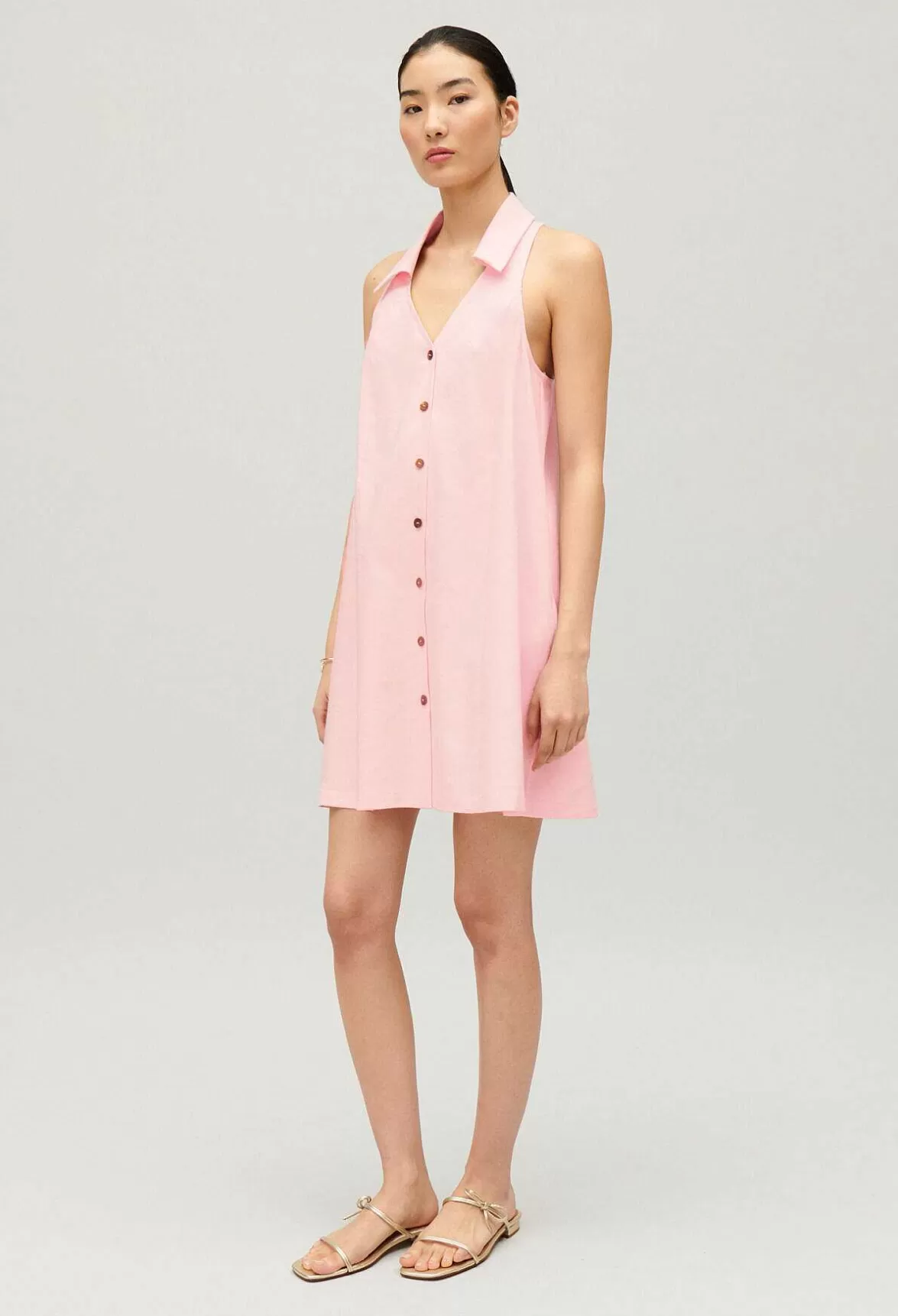 Claudie Pierlot Short Button-Up Babydoll Dress*Women Dresses