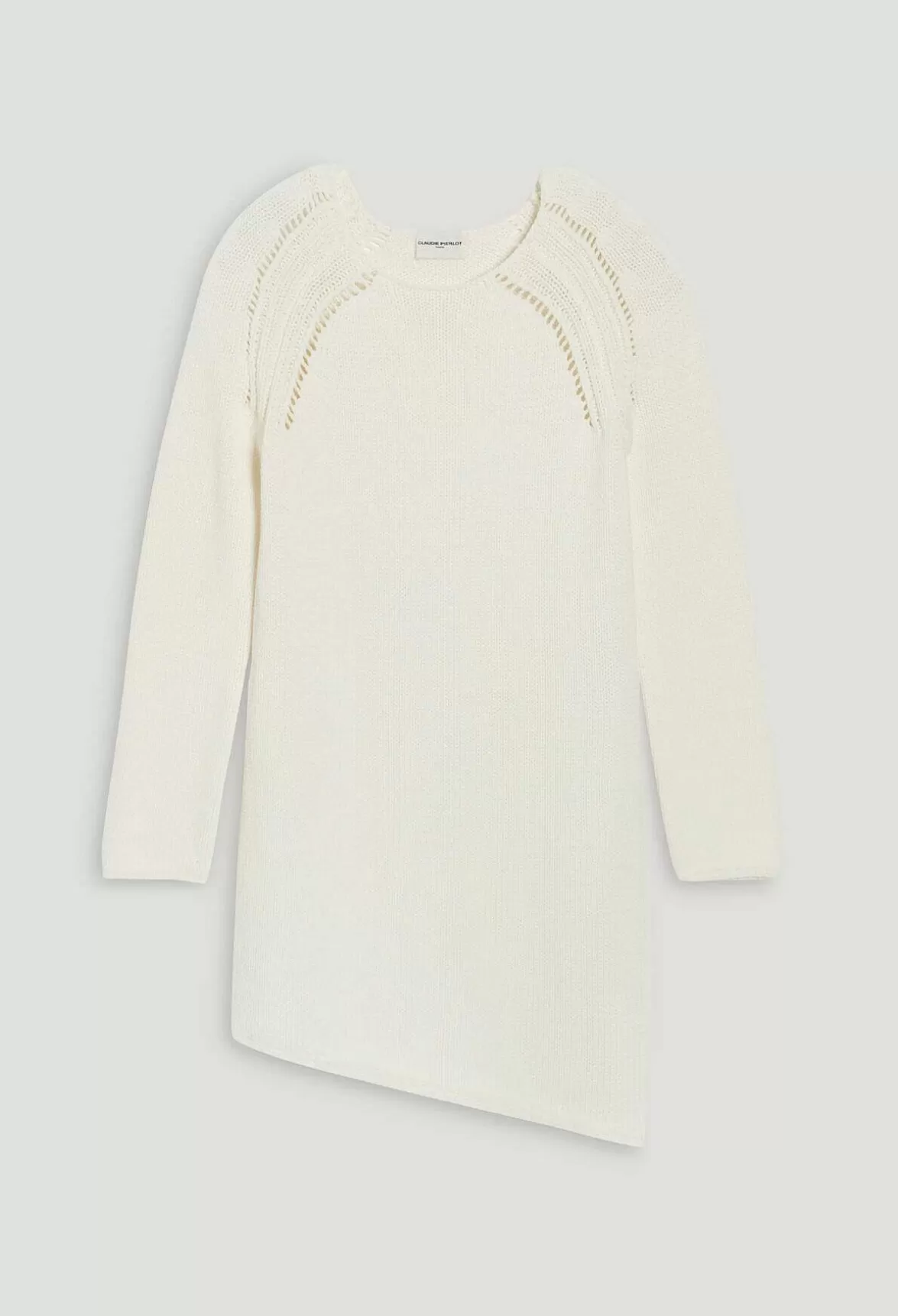 Claudie Pierlot Short Ecru Asymmetric Knitted Dress*Women Dresses