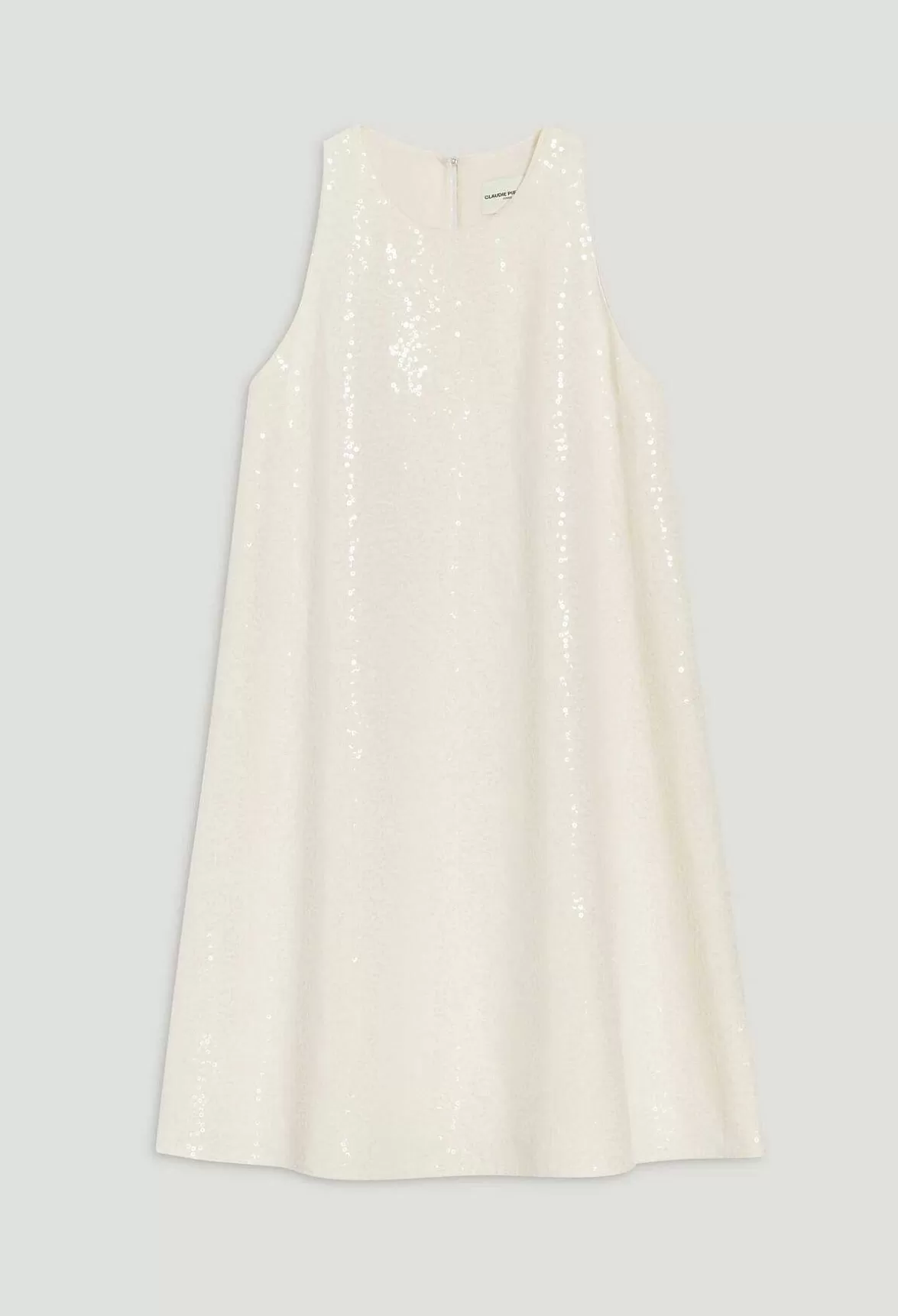 Claudie Pierlot Short Ecru Sequinned Dress*Women Dresses