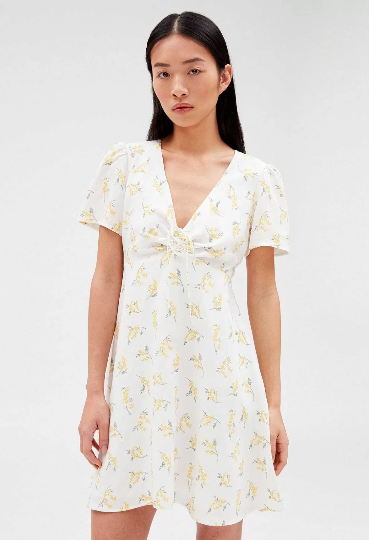 Claudie Pierlot Short Flared Dress With Mimosa Pattern*Women Dresses