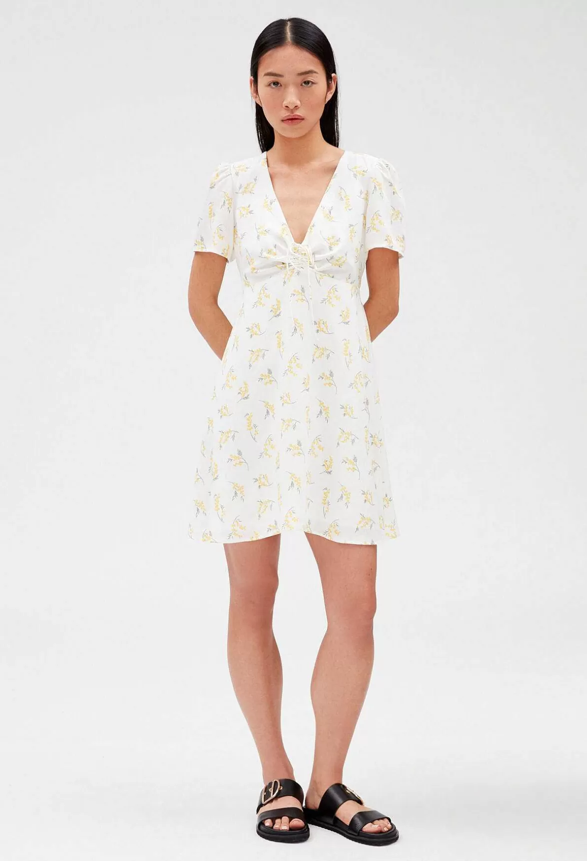 Claudie Pierlot Short Flared Dress With Mimosa Pattern*Women Dresses