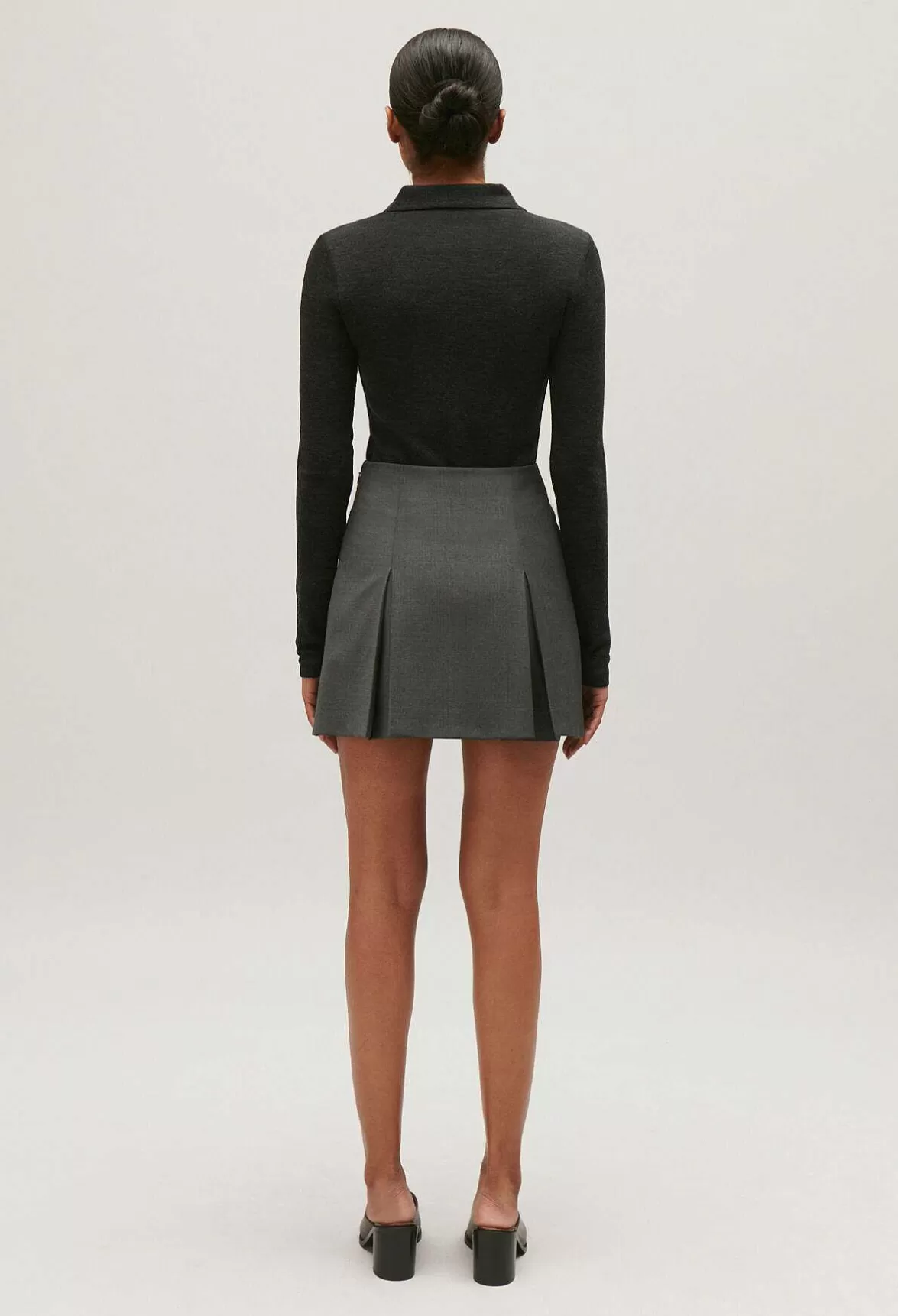 Claudie Pierlot Short Flecked Grey Skirt*Women Skirts And Shorts