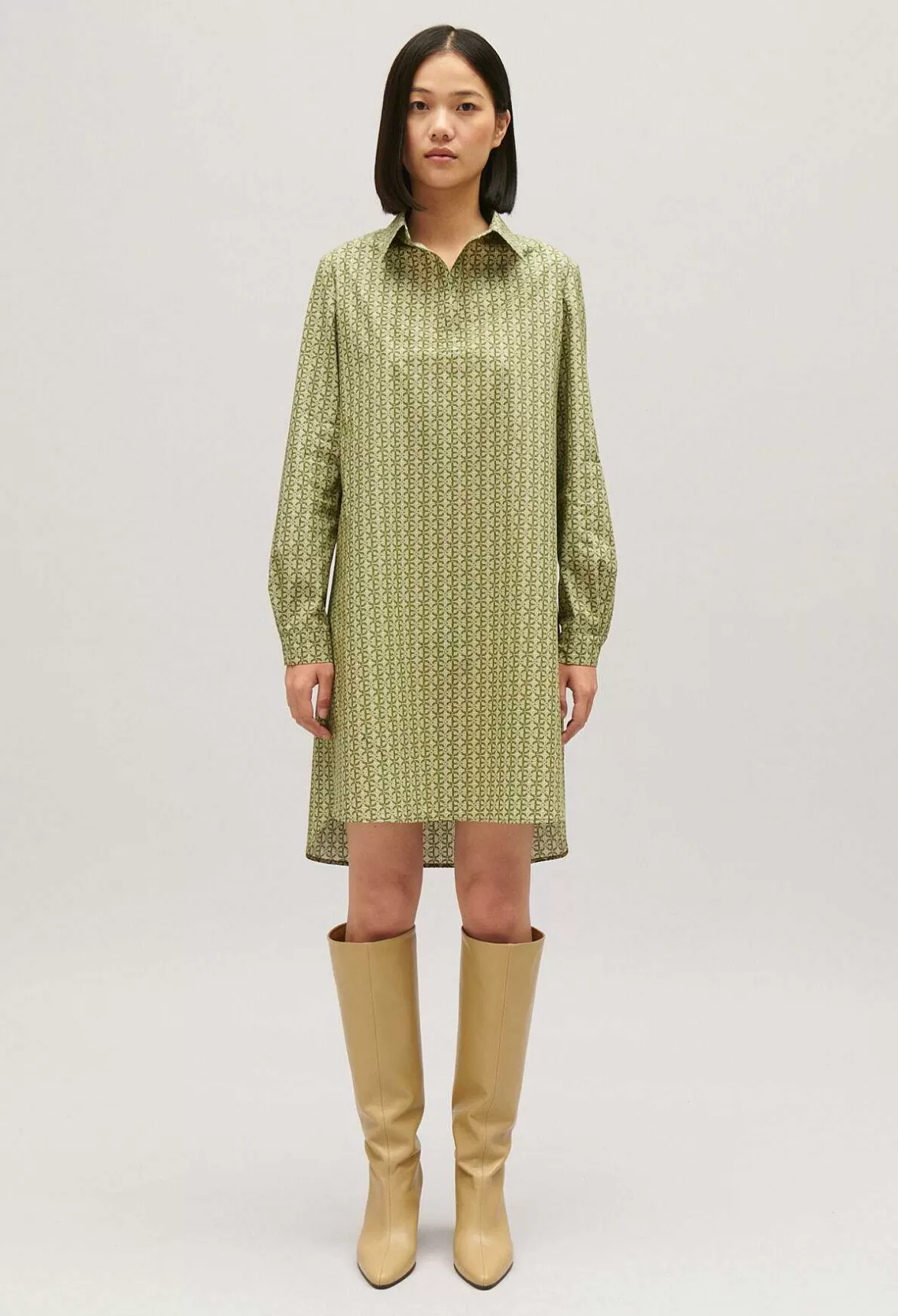 Claudie Pierlot Short Green Monogram Dress*Women Dresses