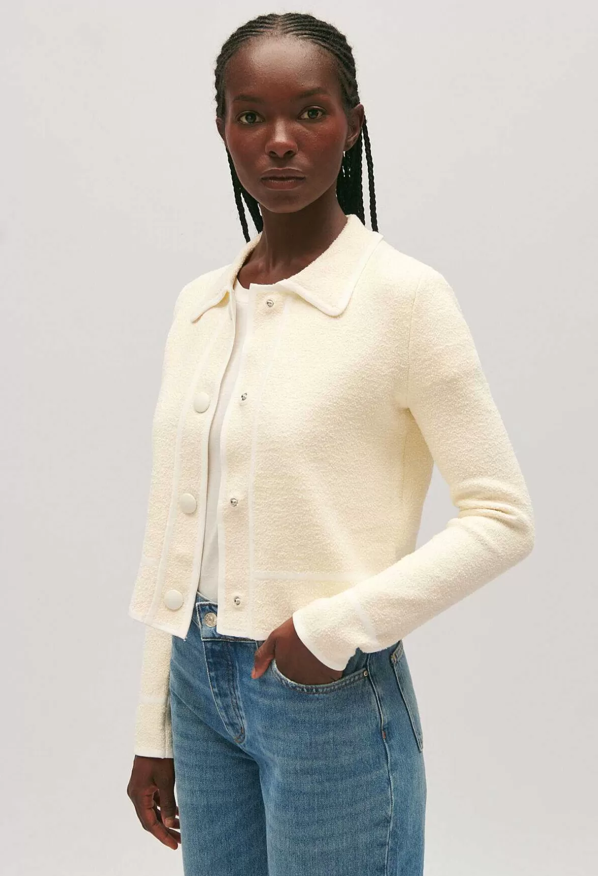 Claudie Pierlot Short Waistcoat With Collar*Women Sweaters And Cardigans