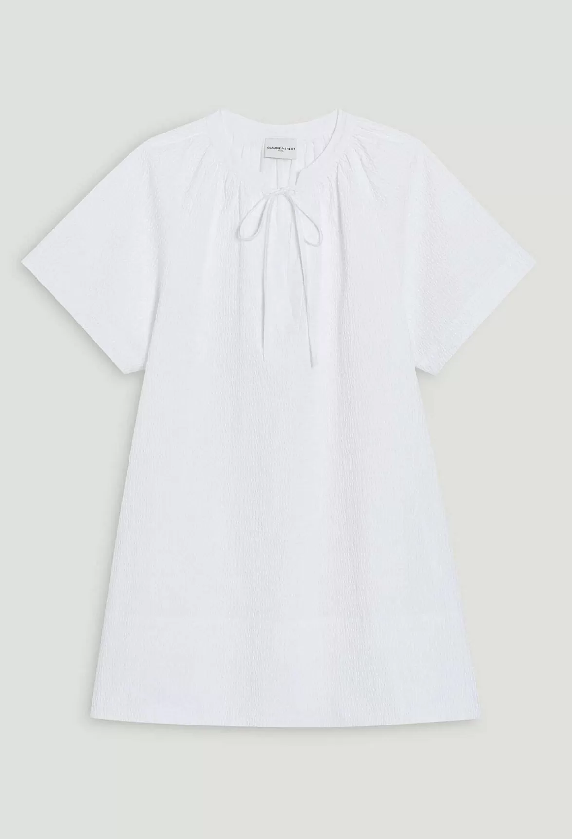 Claudie Pierlot Short White Lace-Up Dress*Women Dresses